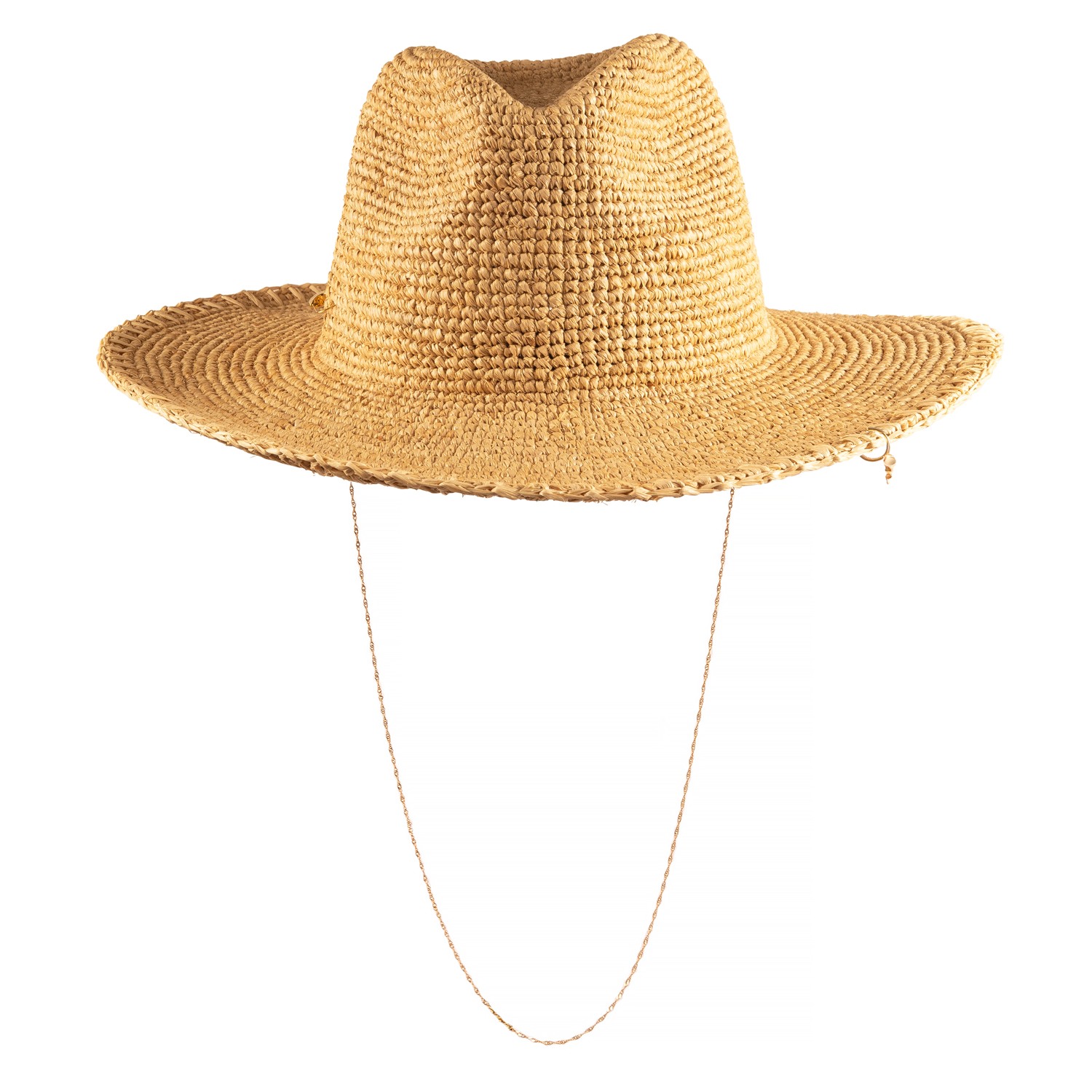 Women&rsquo;s Neutrals Colona Natural Straw Fedora Hat With Sterling Silver Jewellery | Medium | Shaded the Label