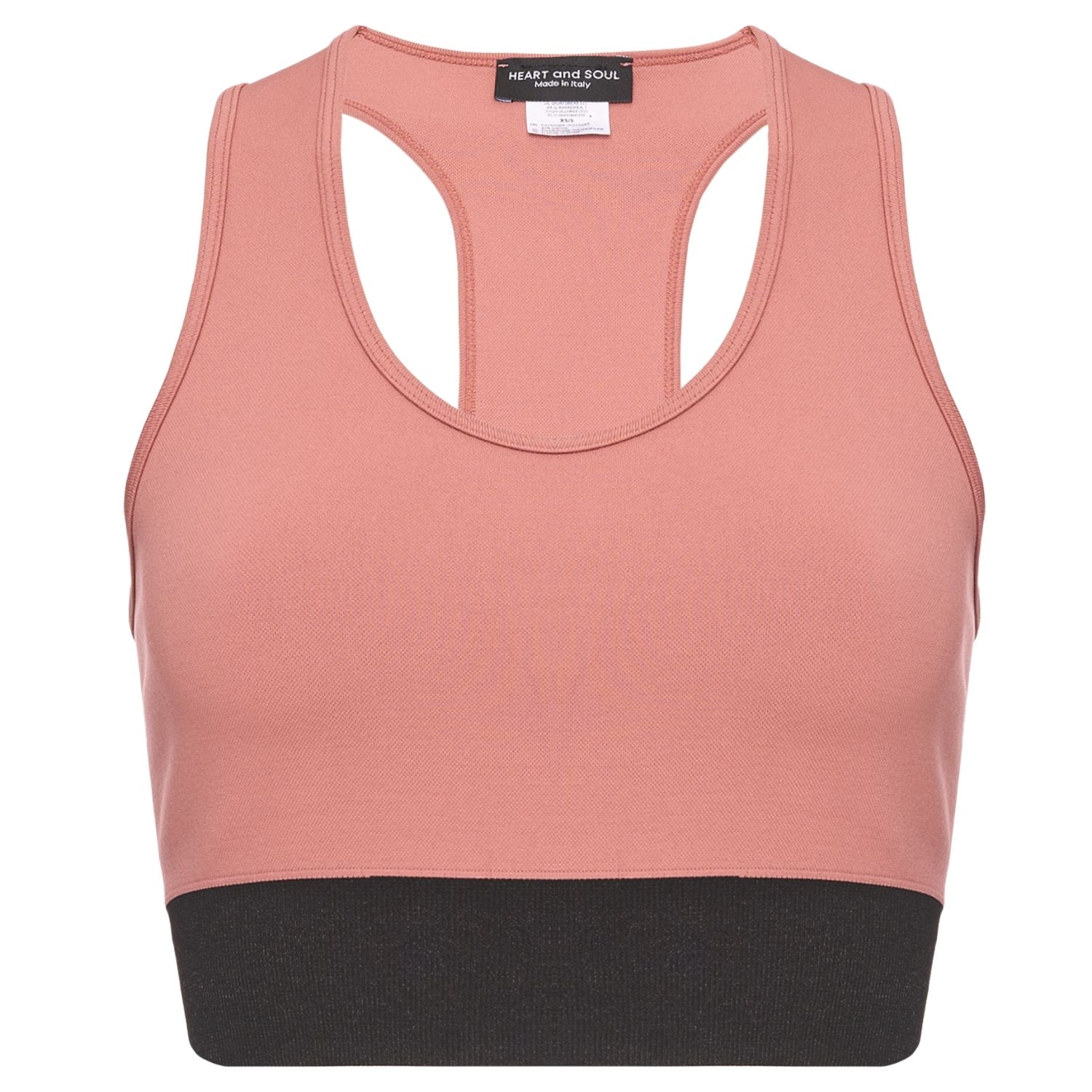 Women's Rose Gold / Black Desert Rose/Black Brb Activewear Top | M/L | Heart and Soul