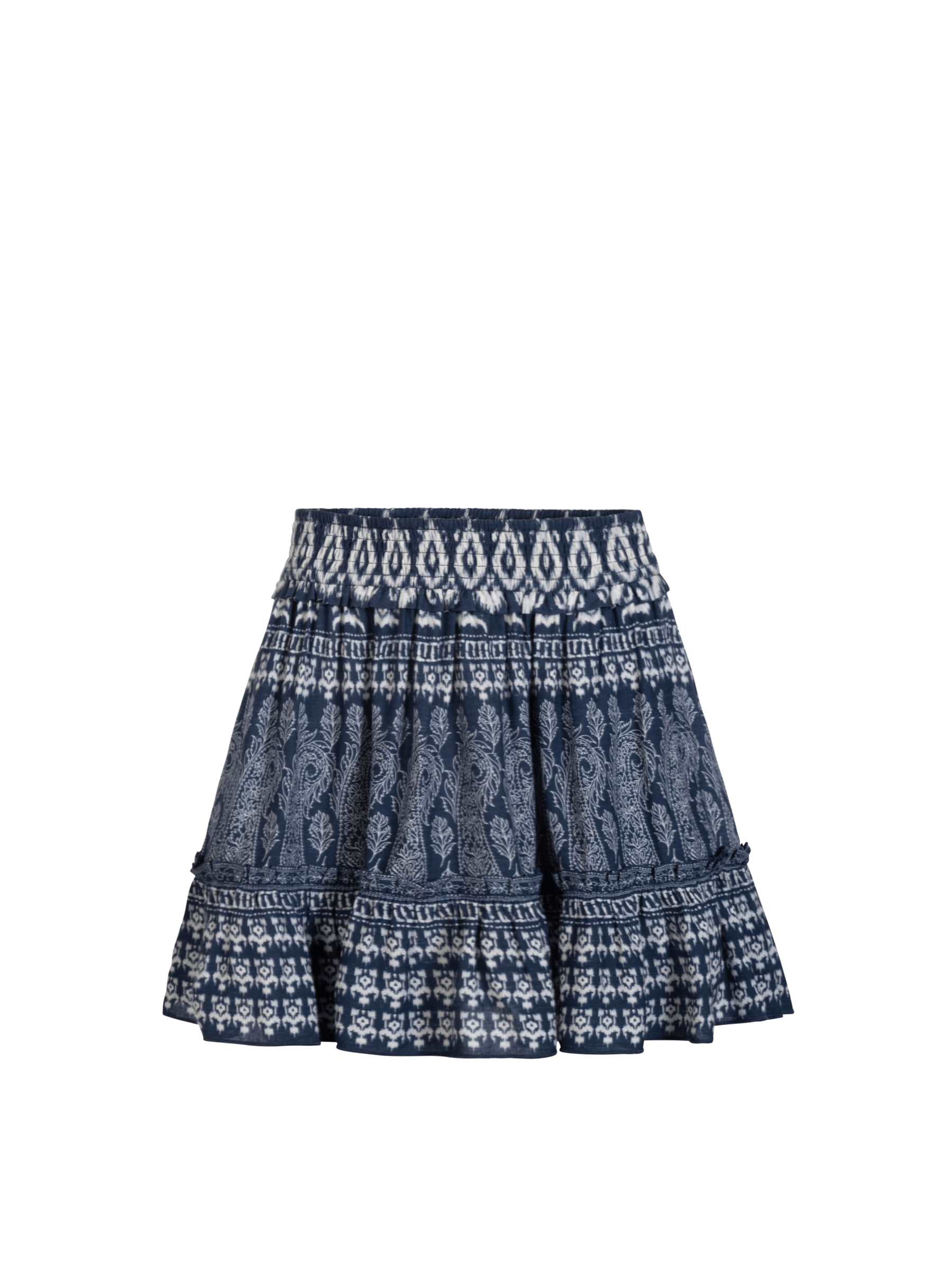 Change Of Scenery Women's Blue / White Devon Skirt In Tivara Ikat In Blue