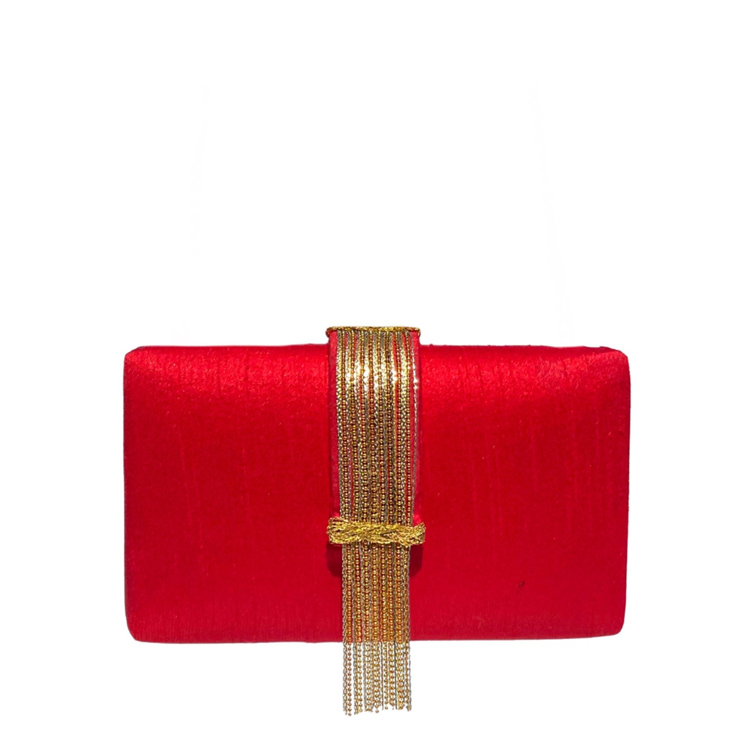 Simitri Women's Red / Gold Ruby Fringe In Multi