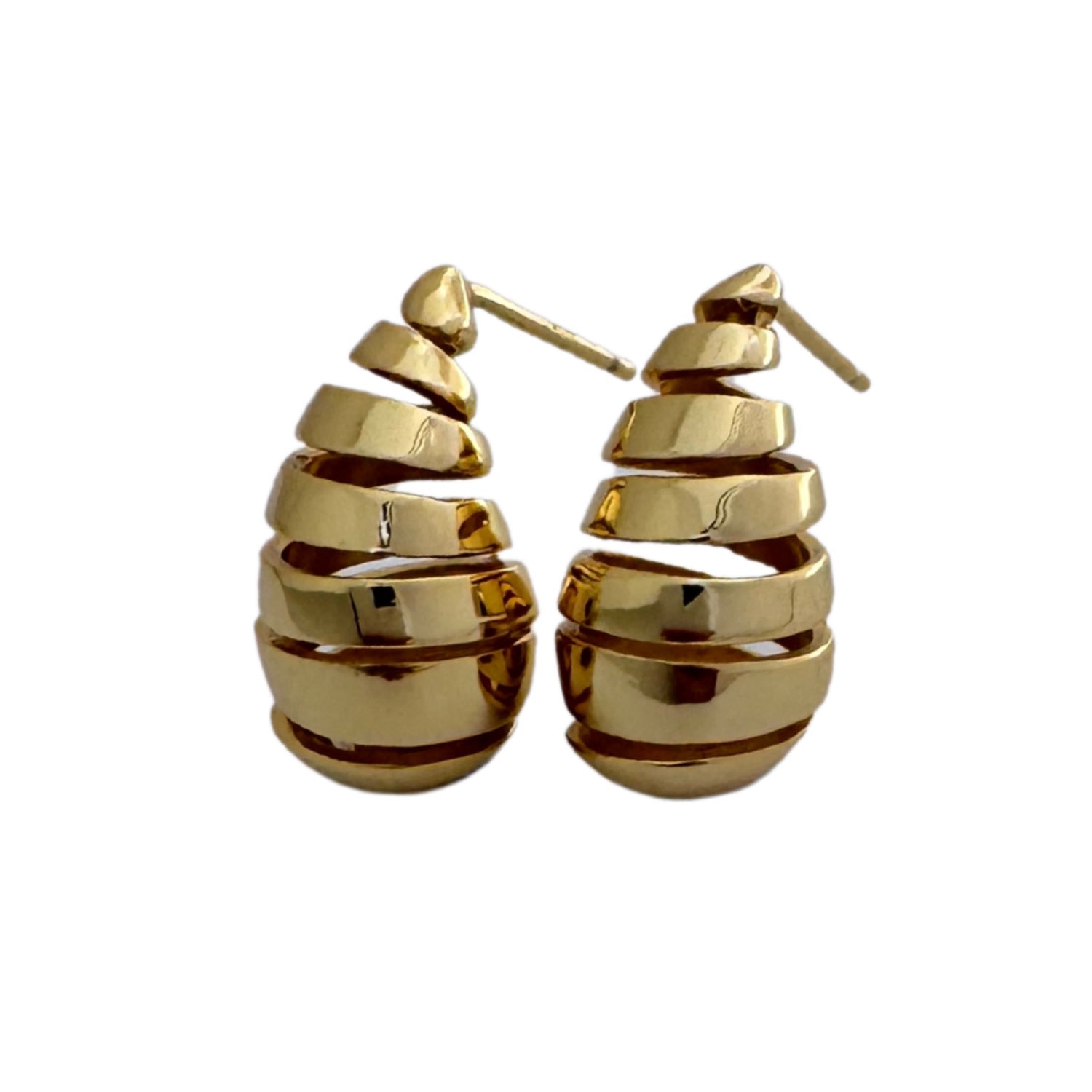 Black And Wild Women's Hive Gold Plated Silver Earrings In Gold