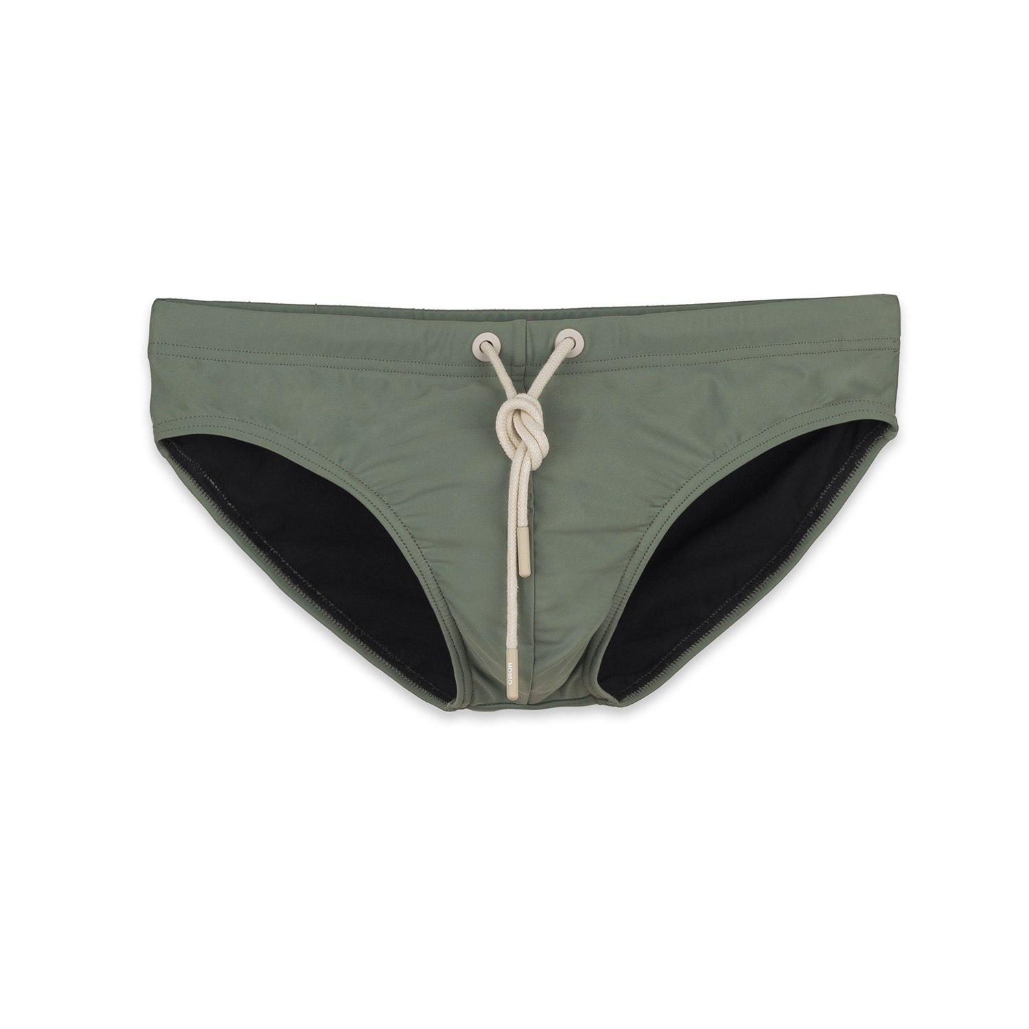 Men’s Low Waist Logo-Embroidered Appliquèd Recycled Swim Brief - Sage Green Extra Large Mosso Sunwear