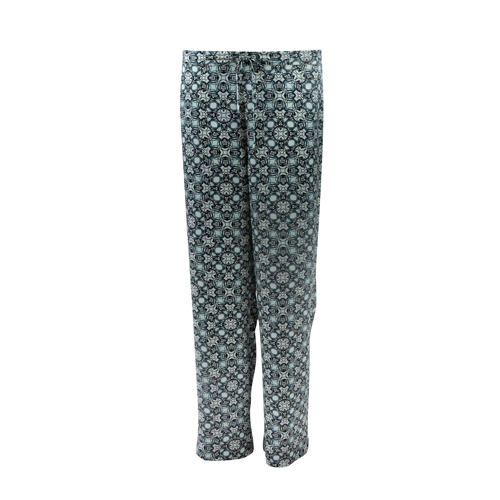 Nokaya Women's Black Crystal Neo Geo Silk Pyjama Pants In Black
