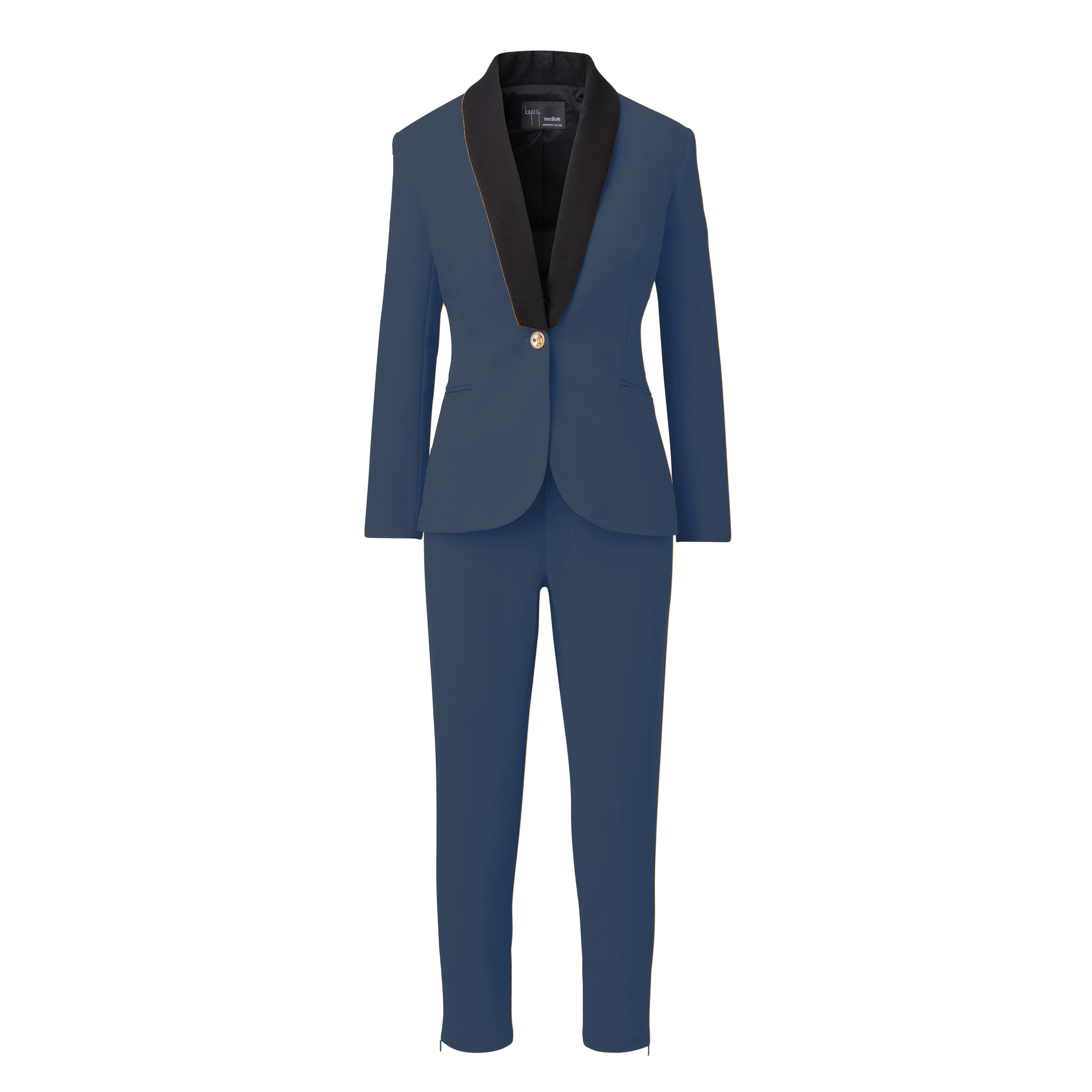 Women’s Tailored Stretch Boss Suit Set- Ocean Blue | Medium | Layo G