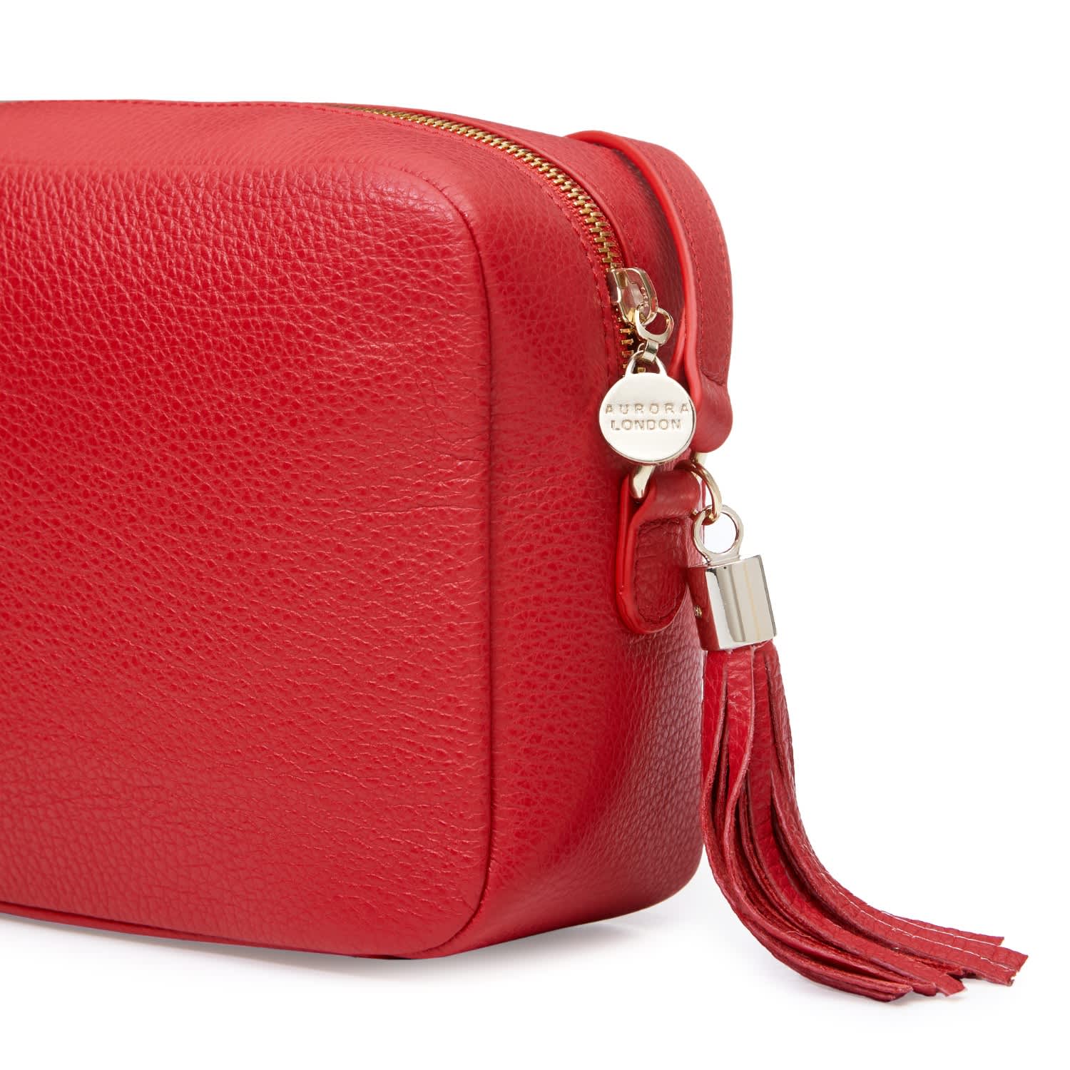 gigi red leather handbag