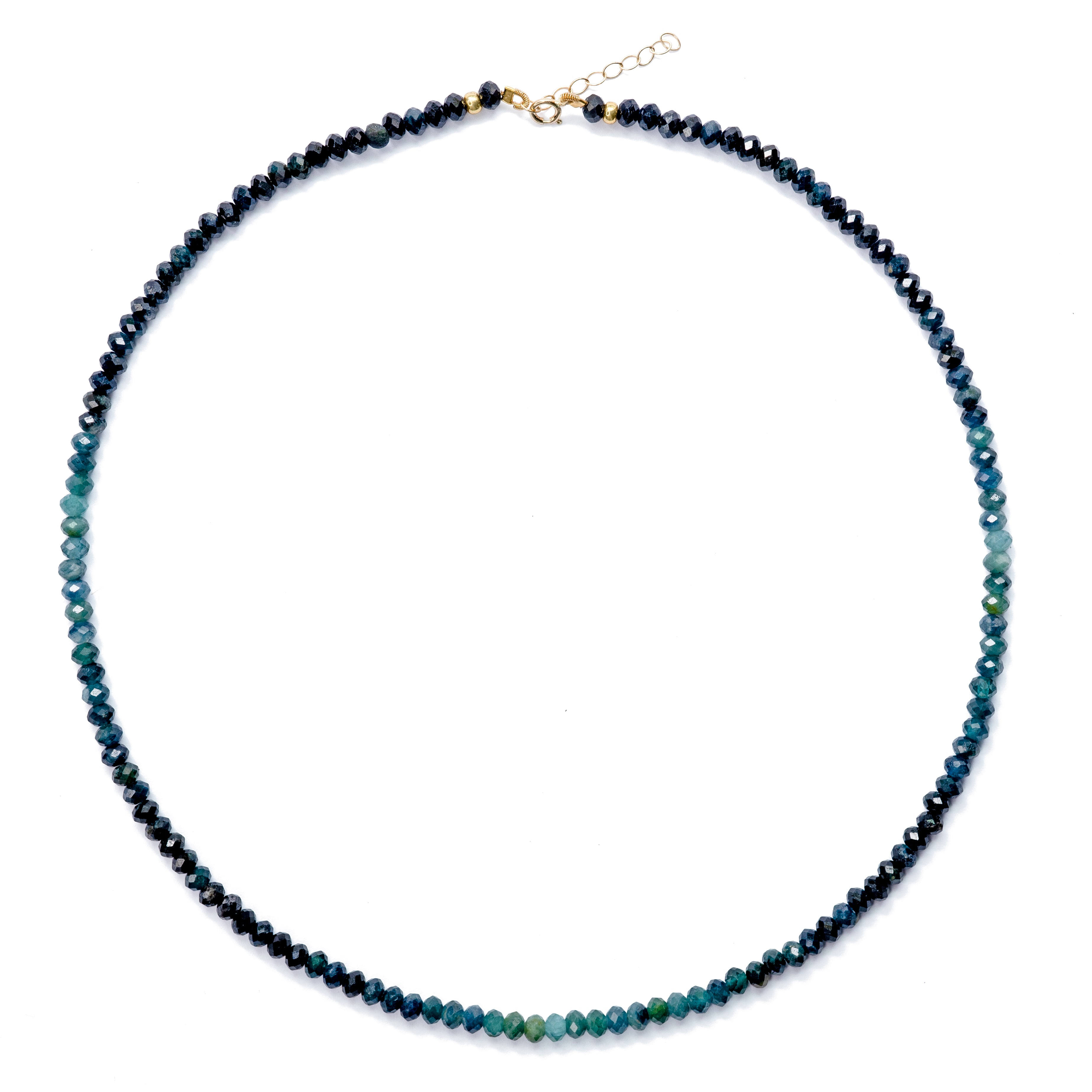 Bombyx House Women's Gold / Green Ombre Indicolite Tourmaline Necklace Gold In Multi