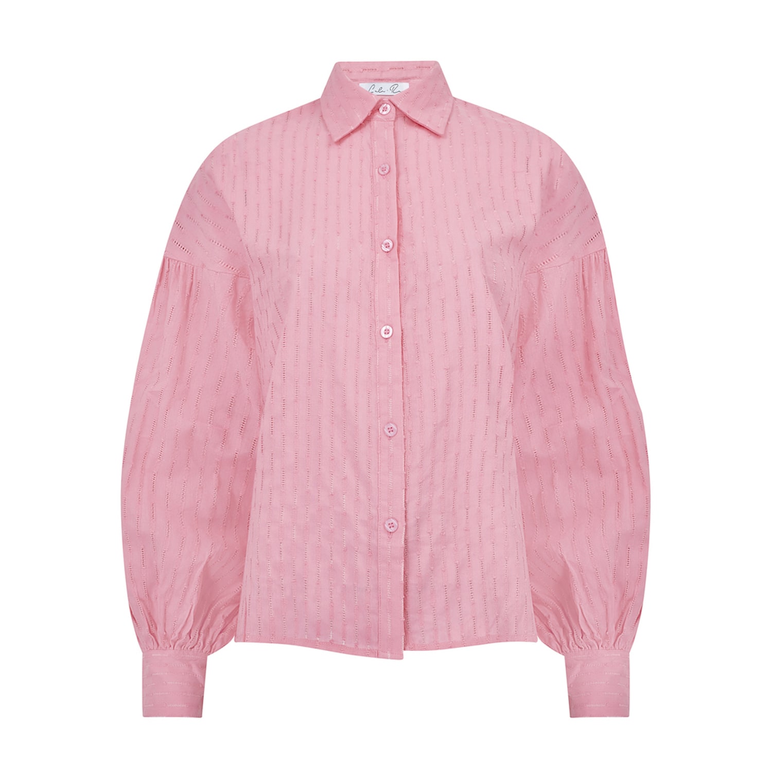 Lula-ru Women's Pink / Purple Ida Cotton Shirt - Pink In Pink/purple