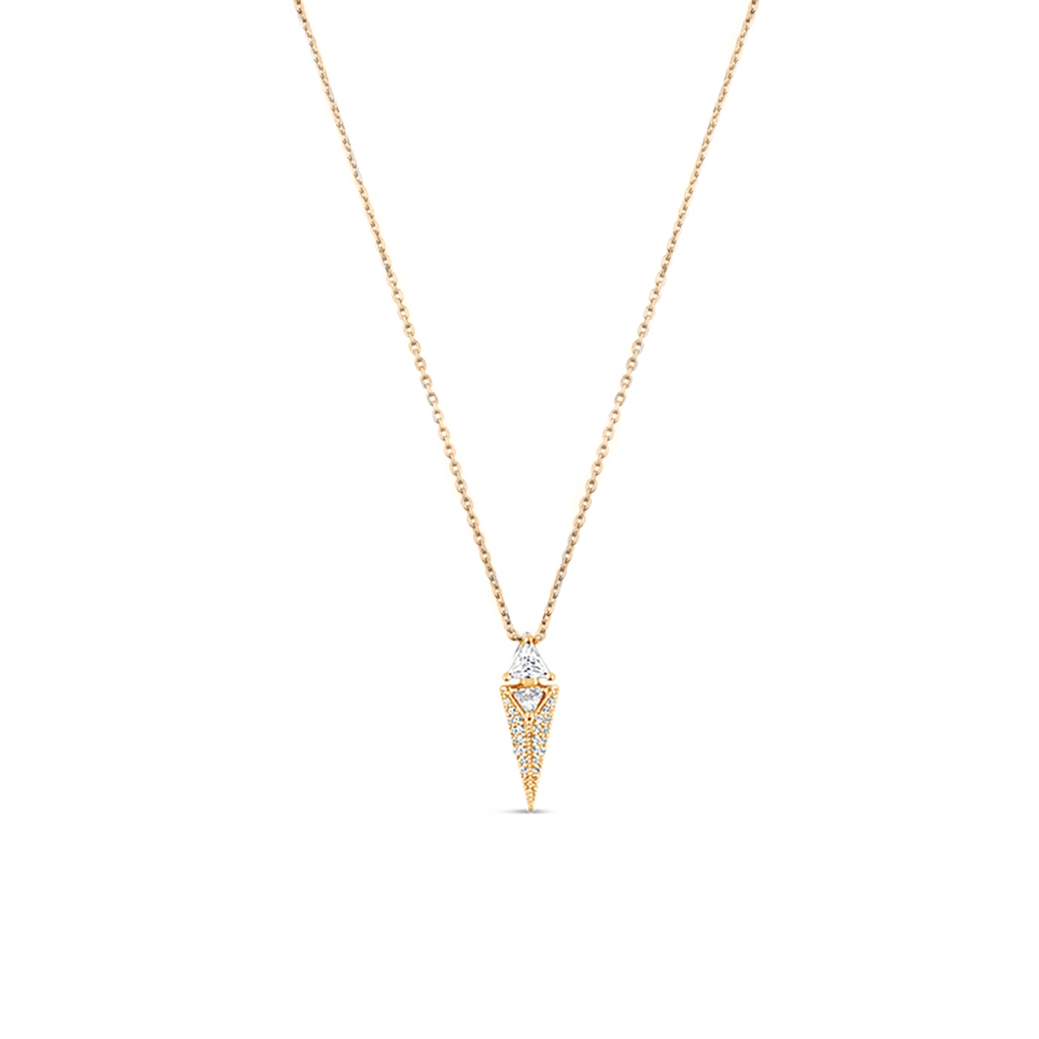 Sally Skoufis Women's Gold / White Urge Necklace With Man Made Cz Diamond Stimulant In Sterling Silver & 18k Gold  In Multi