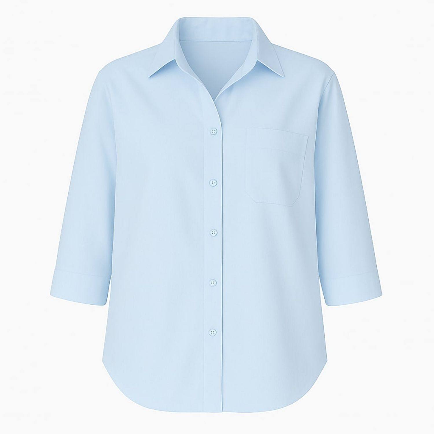 Decoflux Home Women's Cotton Percale Light Blue Shirt L/xl