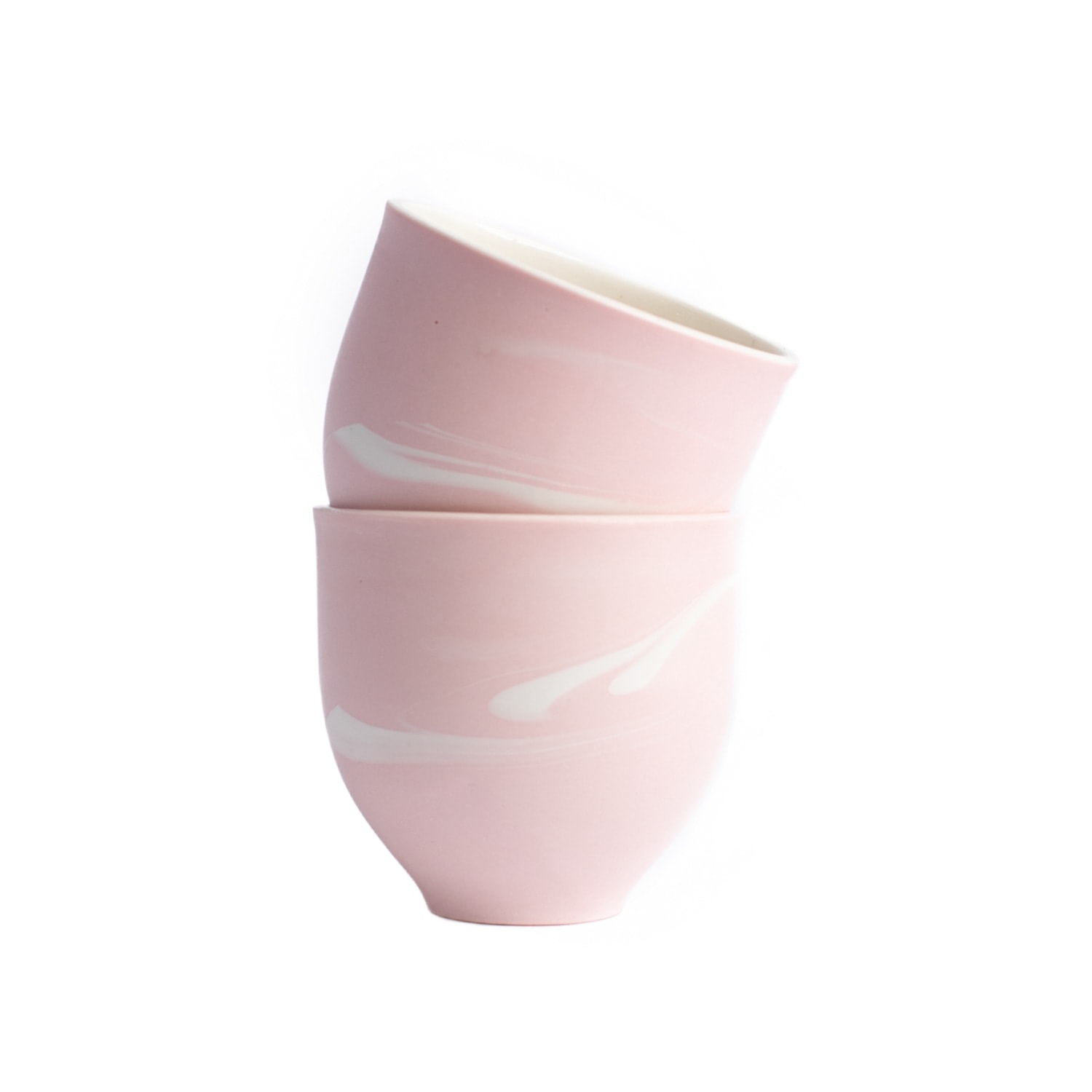 Pink / Purple / White Small Marbled Tumbler - Pink Michelle Williams Ceramics