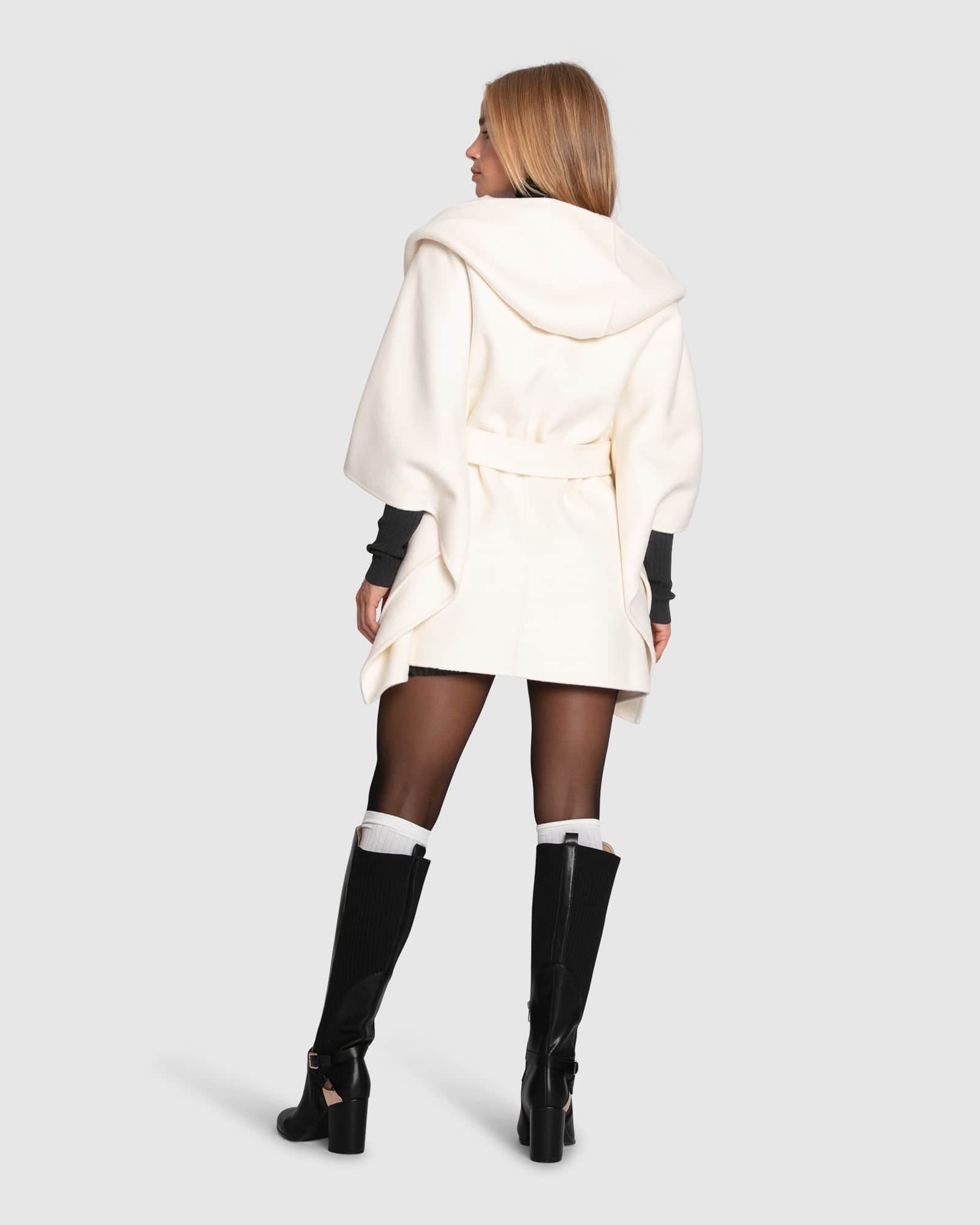 Jackson Landing Wool Blend Cape Coat - Cream | Belle & Bloom