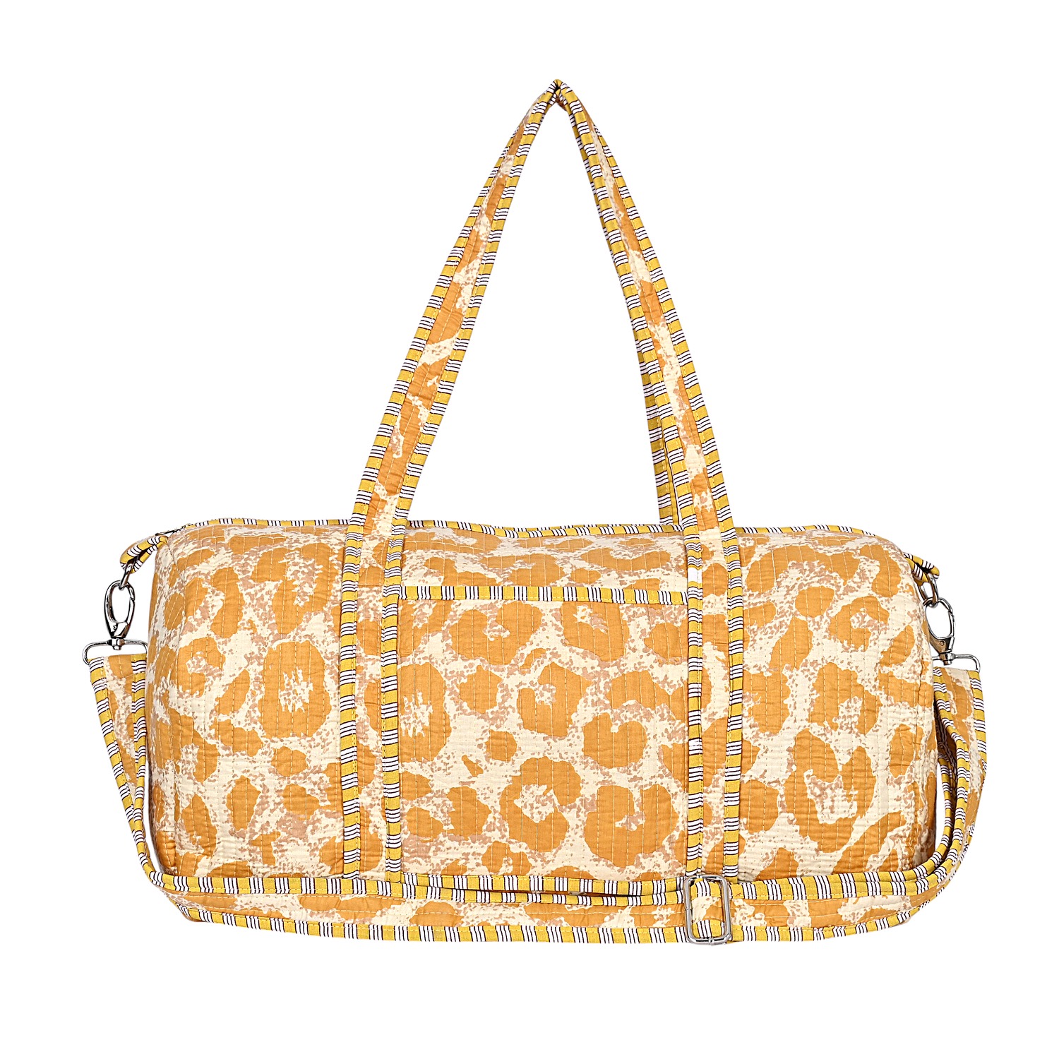 Conscious Yoga Collective Women's Yellow / Orange The Leopard Cotton Weekender In Gold