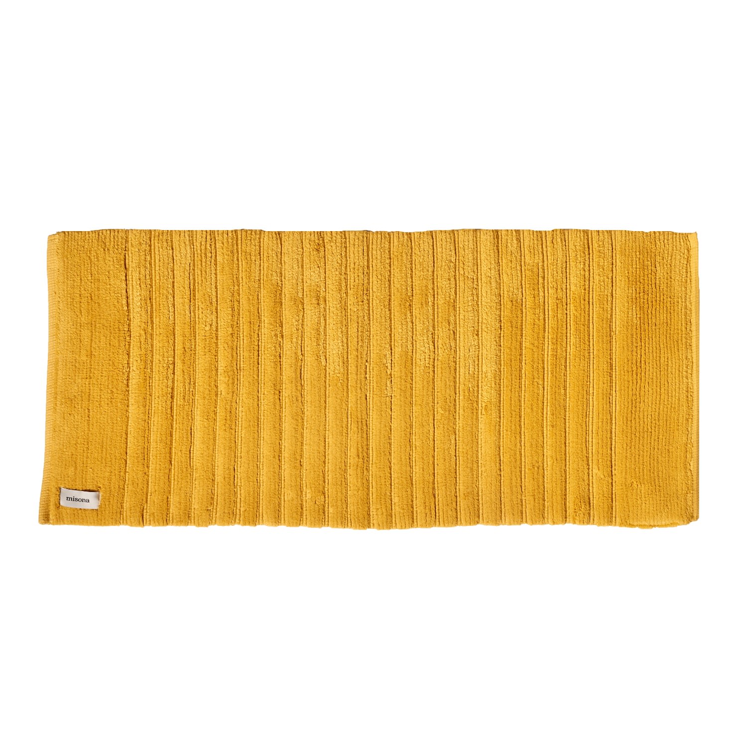 Yellow / Orange Organic Cotton Bath Runner Mat - Ochre One Size Misona