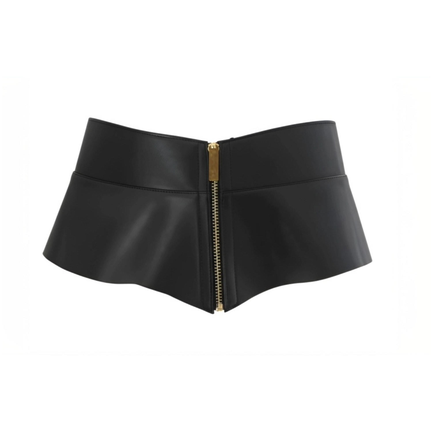 Circular Path Women's Black / Gold Lace Up Corset Belt - Black-gold In Multi