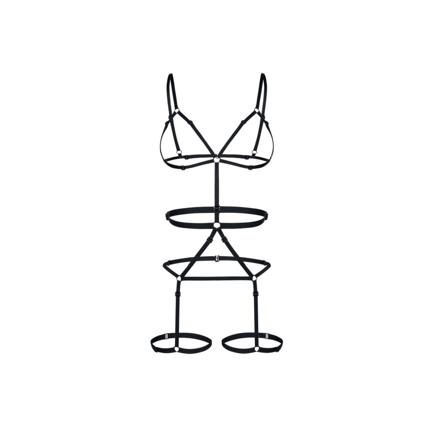 Promees Women's Black Vanessa - Body Harness In Black