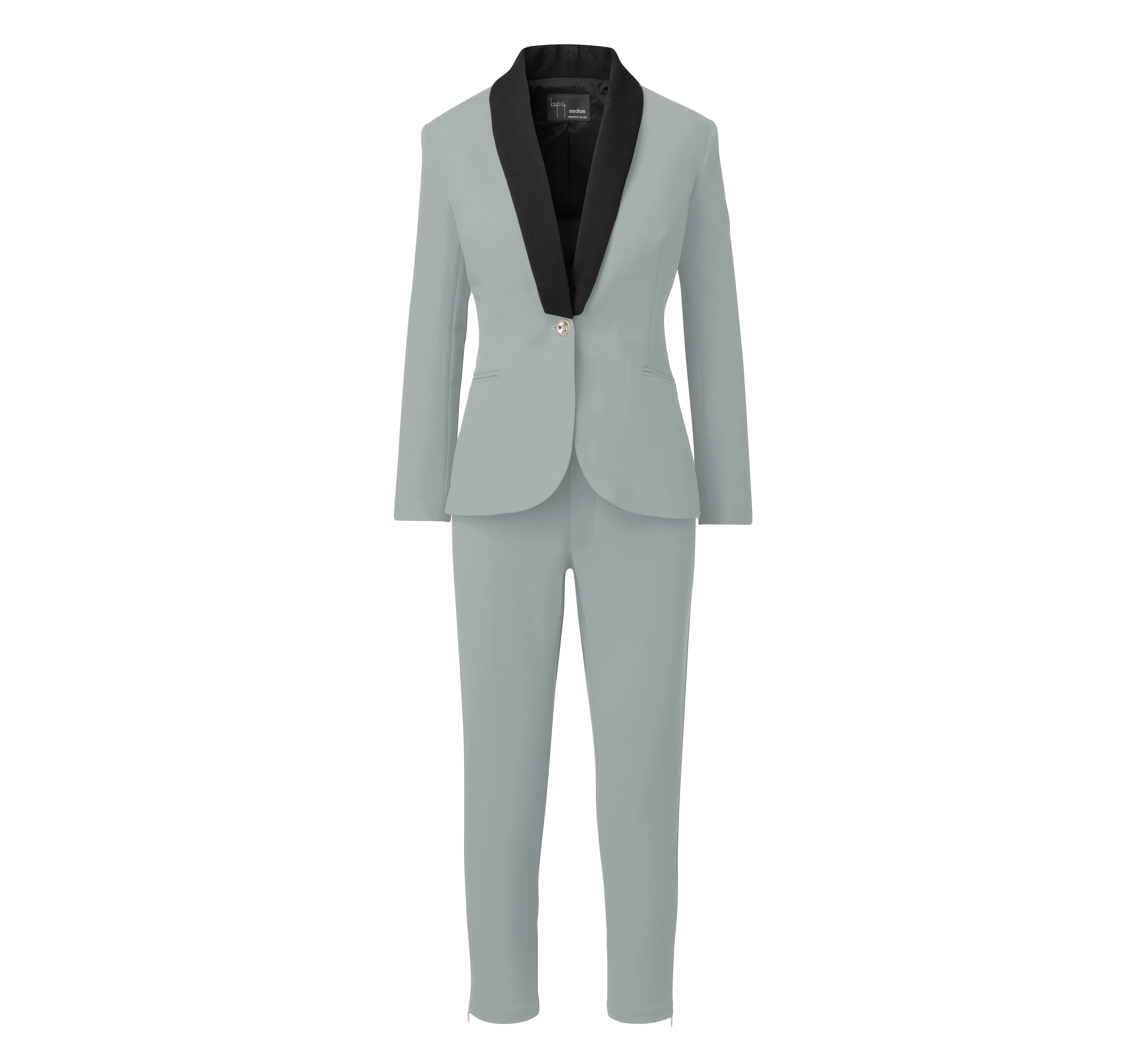 Grey / Neutrals / Green Women’s Tailored Stretch Boss Suit Set - Seafoam Green Gray | Extra Small | Layo G