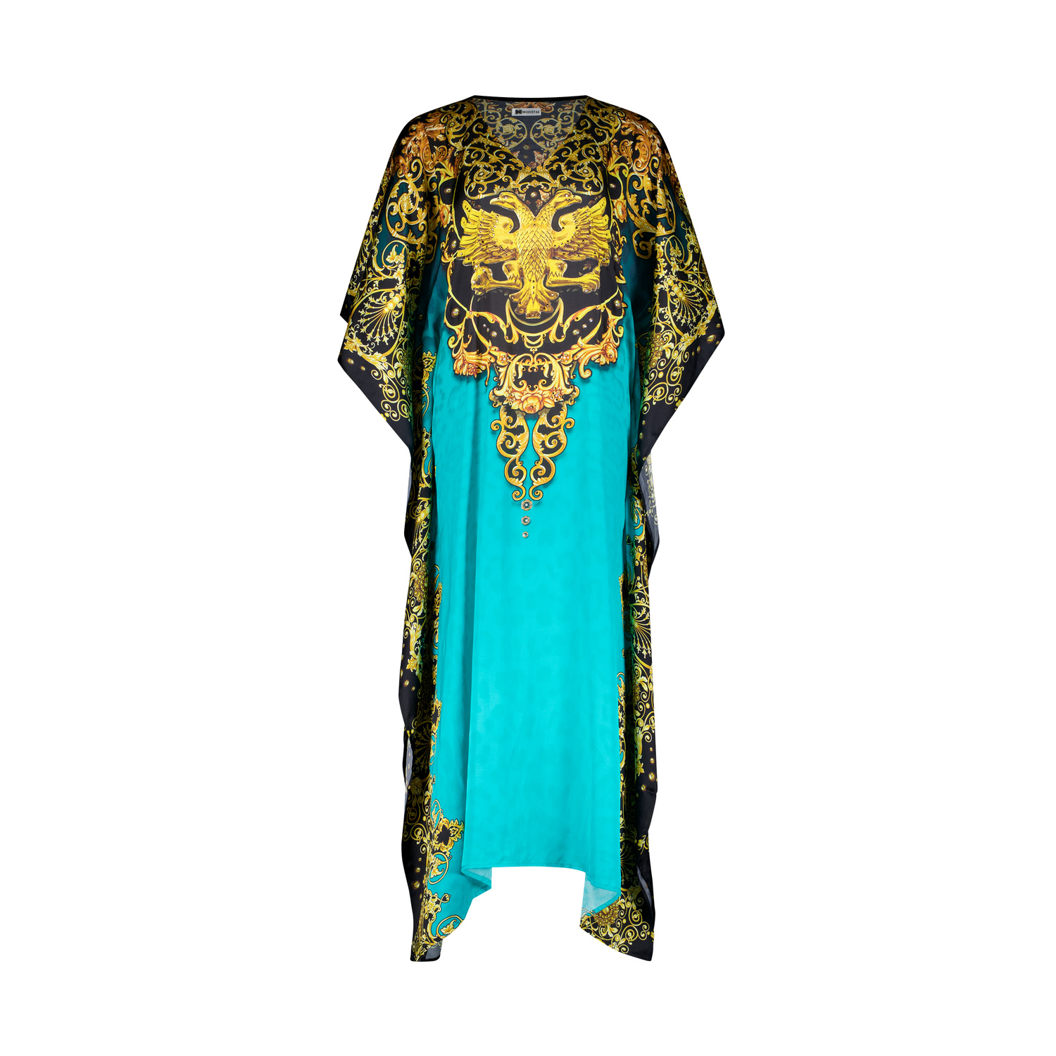 Modistas Women's Blue Berunda Mini Cerulean Kaftan In Blue