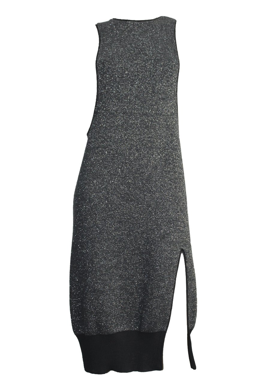 Women’s Black / Silver Deux Côtés Sleeveless Dress Small Maria Aristidou