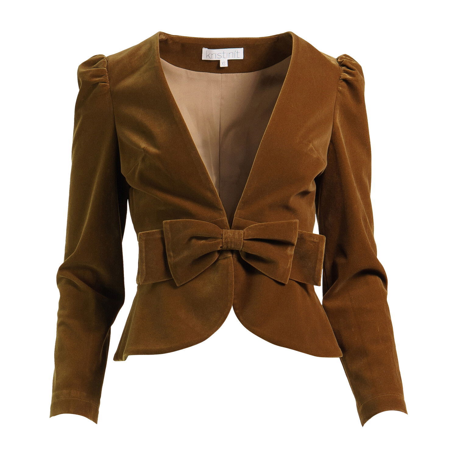 Kristinit Women's Brown Sienna Velvet Antonina Jacket In Brown