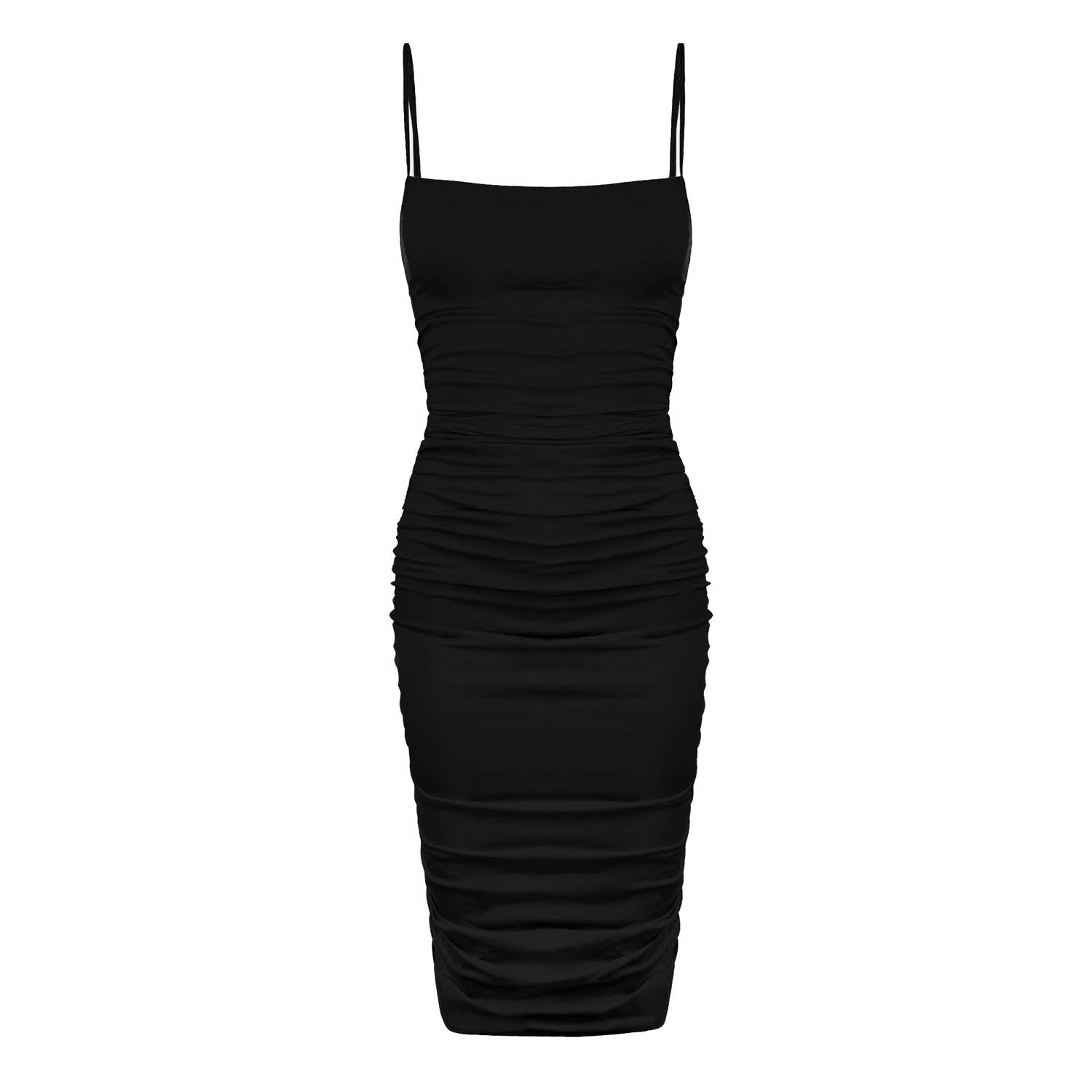 Ow Collection Women's Ezra Contour Midi Dress - Black In Black
