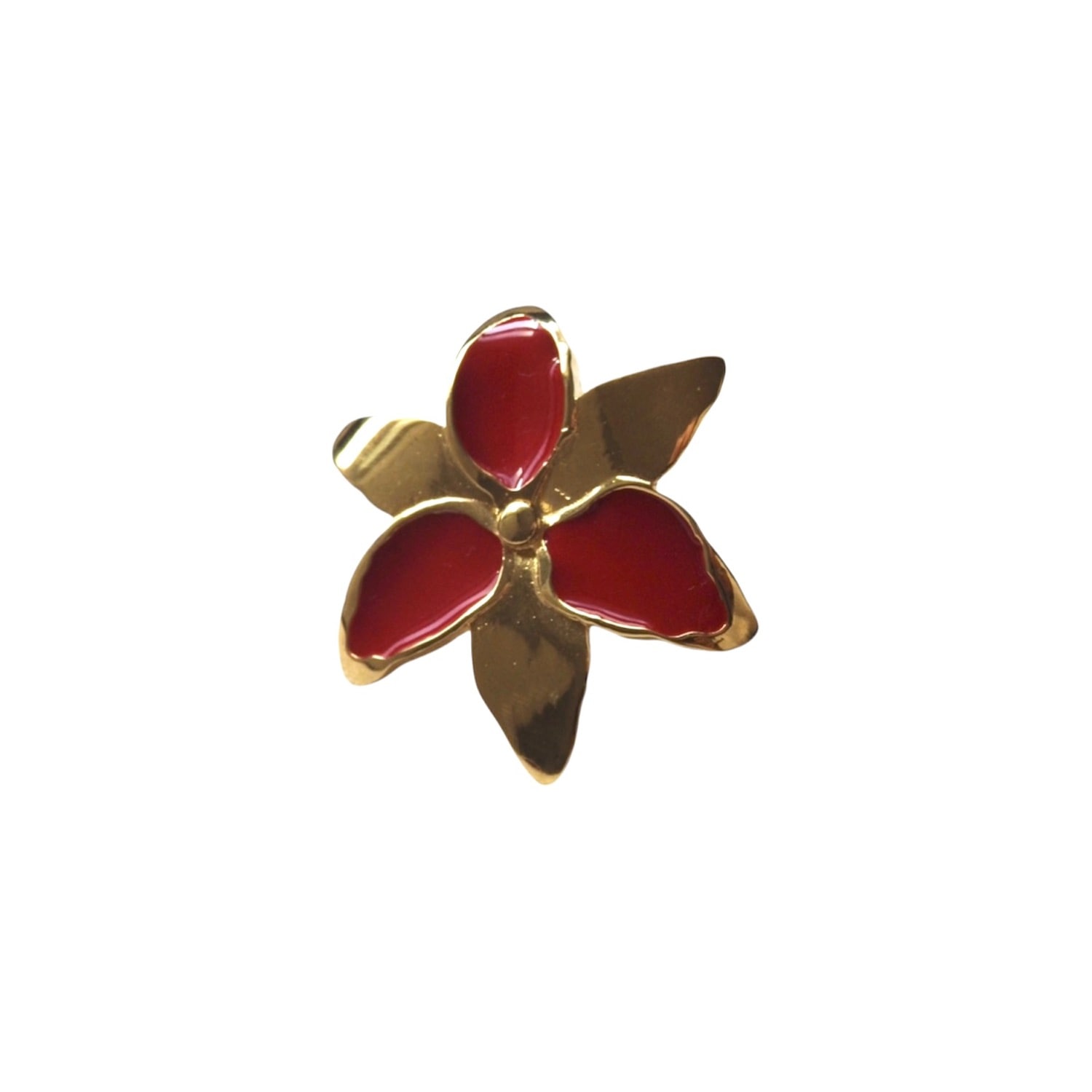 Women’s Red Flower Statement Cocktail Ring | Squeeze Jewellery