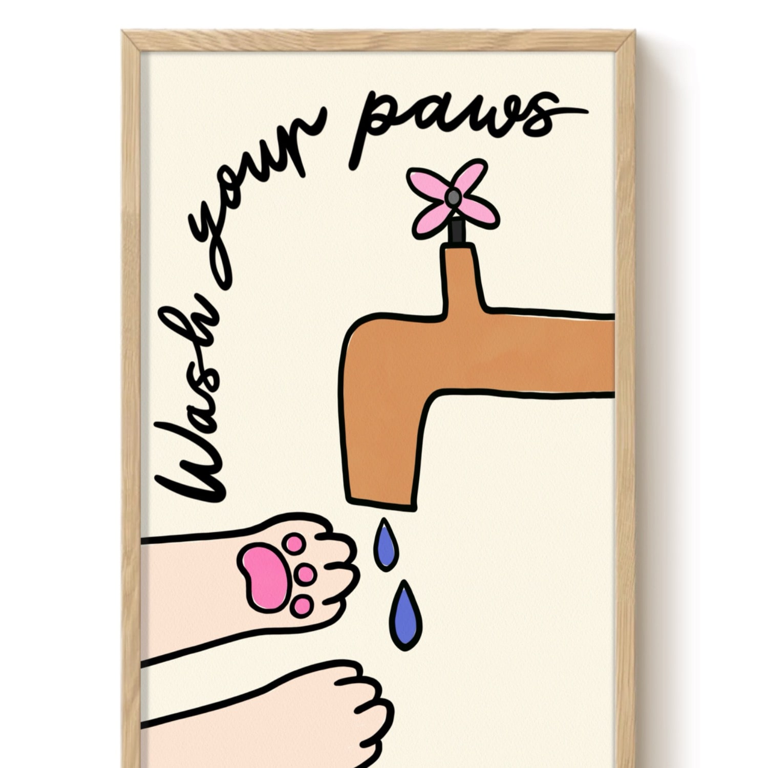 The Paper Tail Wash Your Paws - Art Print - Medium