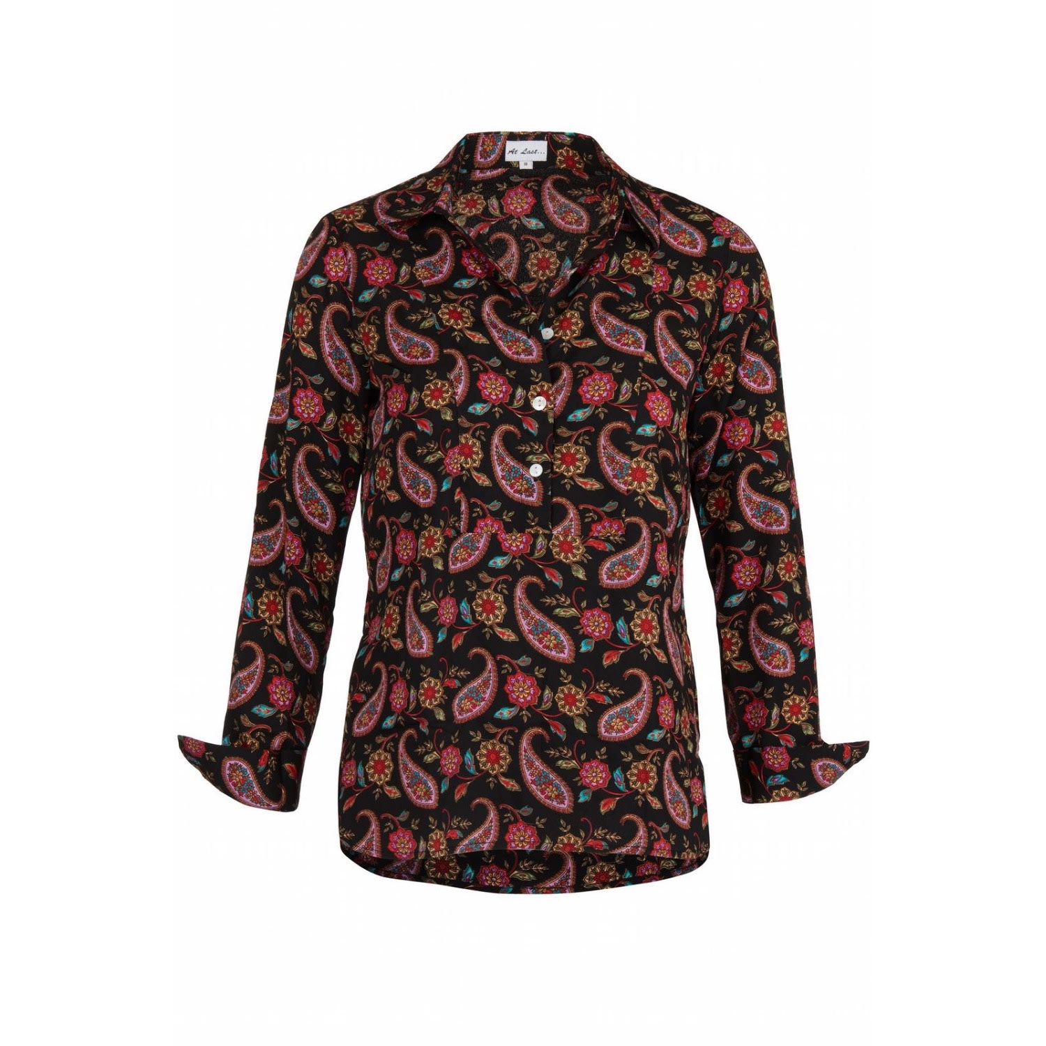 At Last... Women's Soho Shirt Black Paisley In Black