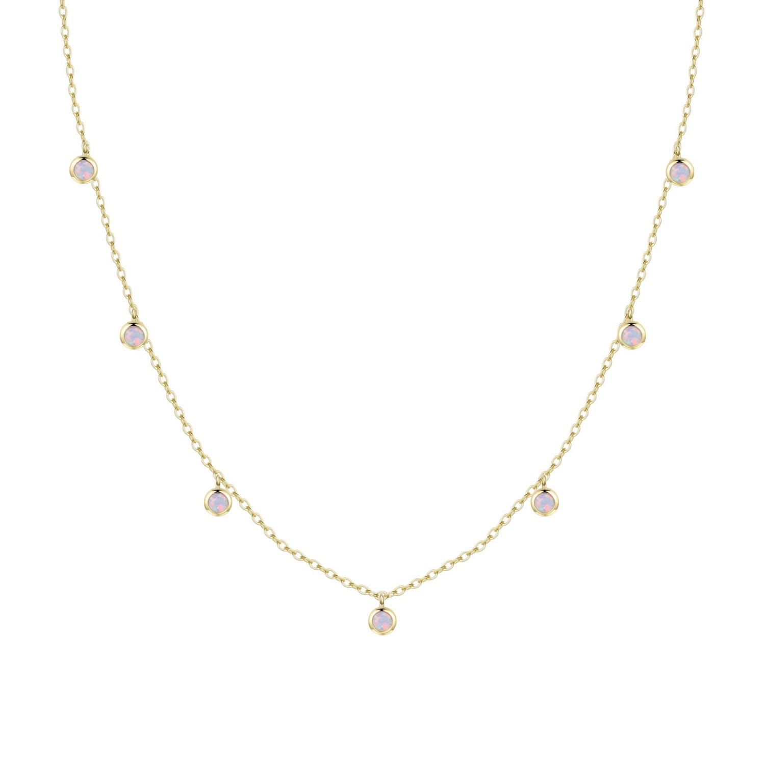 Kamaria Women's Gold / Purple Opal Dew Drops Reversible Necklace - Lavender In Multi