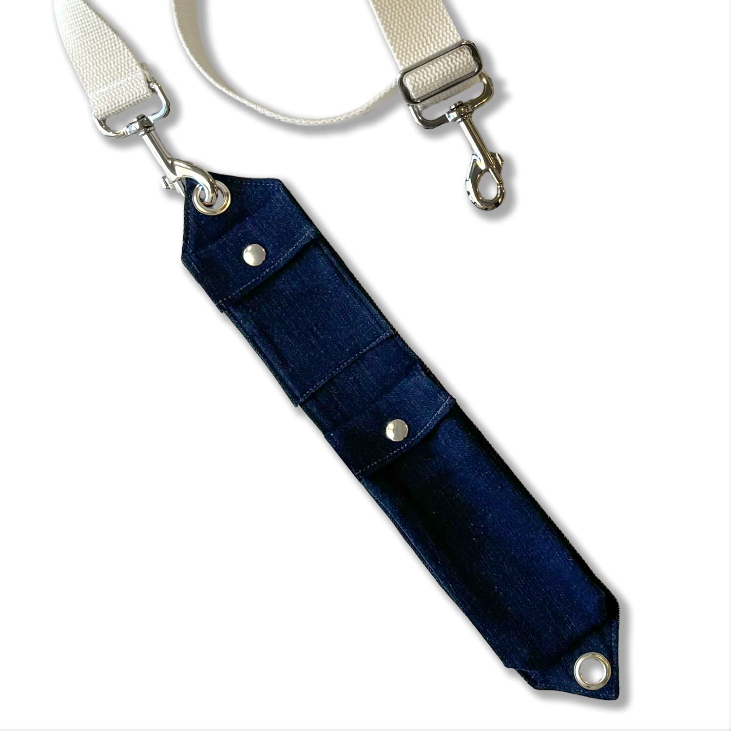 Park + Coop Women's Blue Upcycled Denim Cross-body Strap