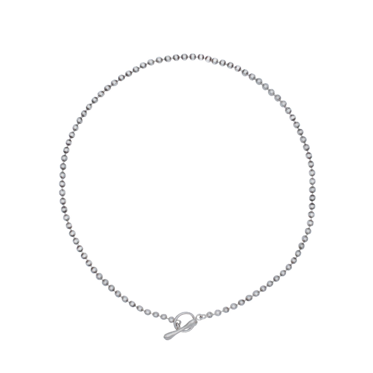 Women’s Silver Ball Chain Necklace With Bone Clasp Iona Hindmarch Bisset