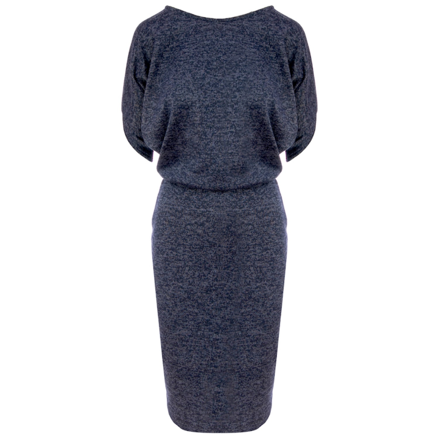 Women’s Blue Paris Jersey Knit Midi In Navy Xs/S Roserry