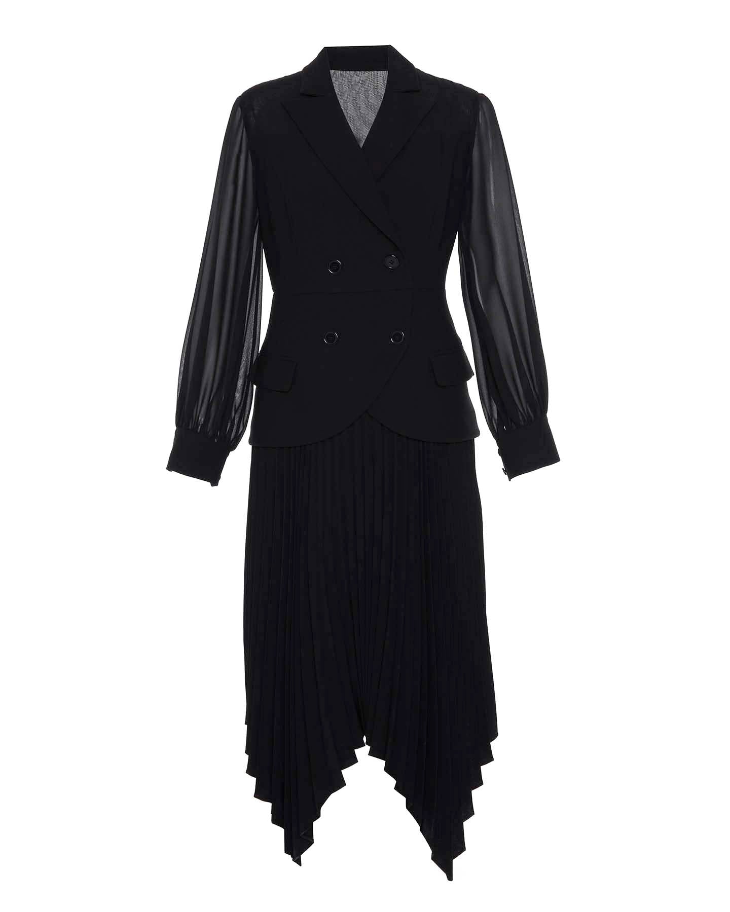 Theo The Label Atlas Crepe And Chiffon Pleated Dress In Animal Print