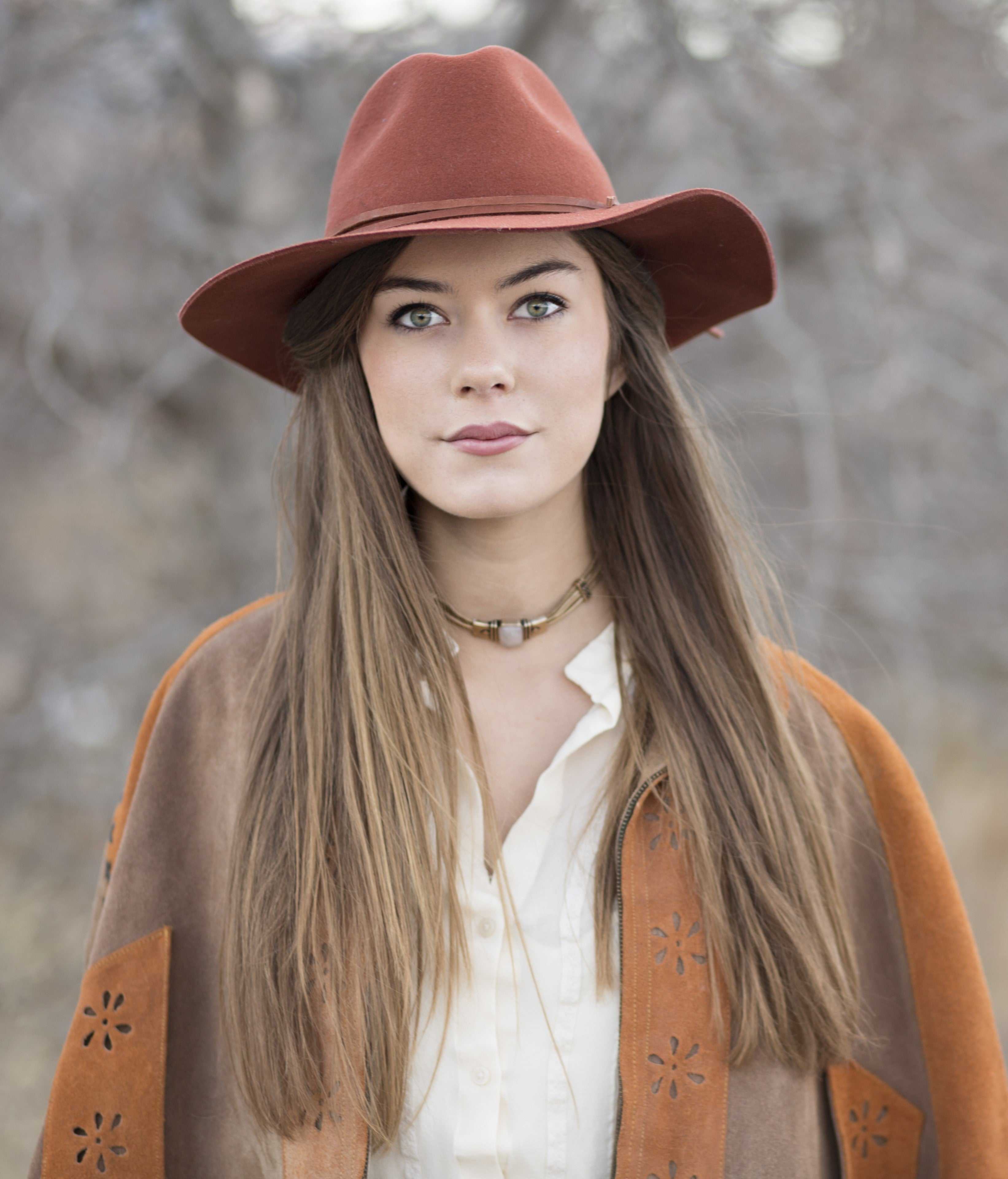 Jaime Slye The Phoebe Wool Felt Wide Brim Fedora in Blush Beige Small Wool Felt Hats for Men and Women – Jamie Slye Hats + Accessories main image 4
