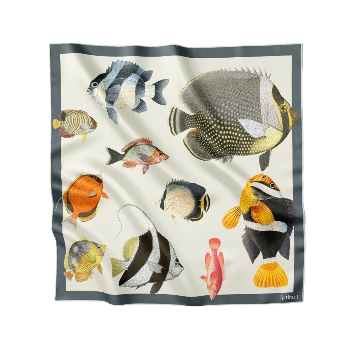 Artifact. Women's Aqua Square Silk Scarf
