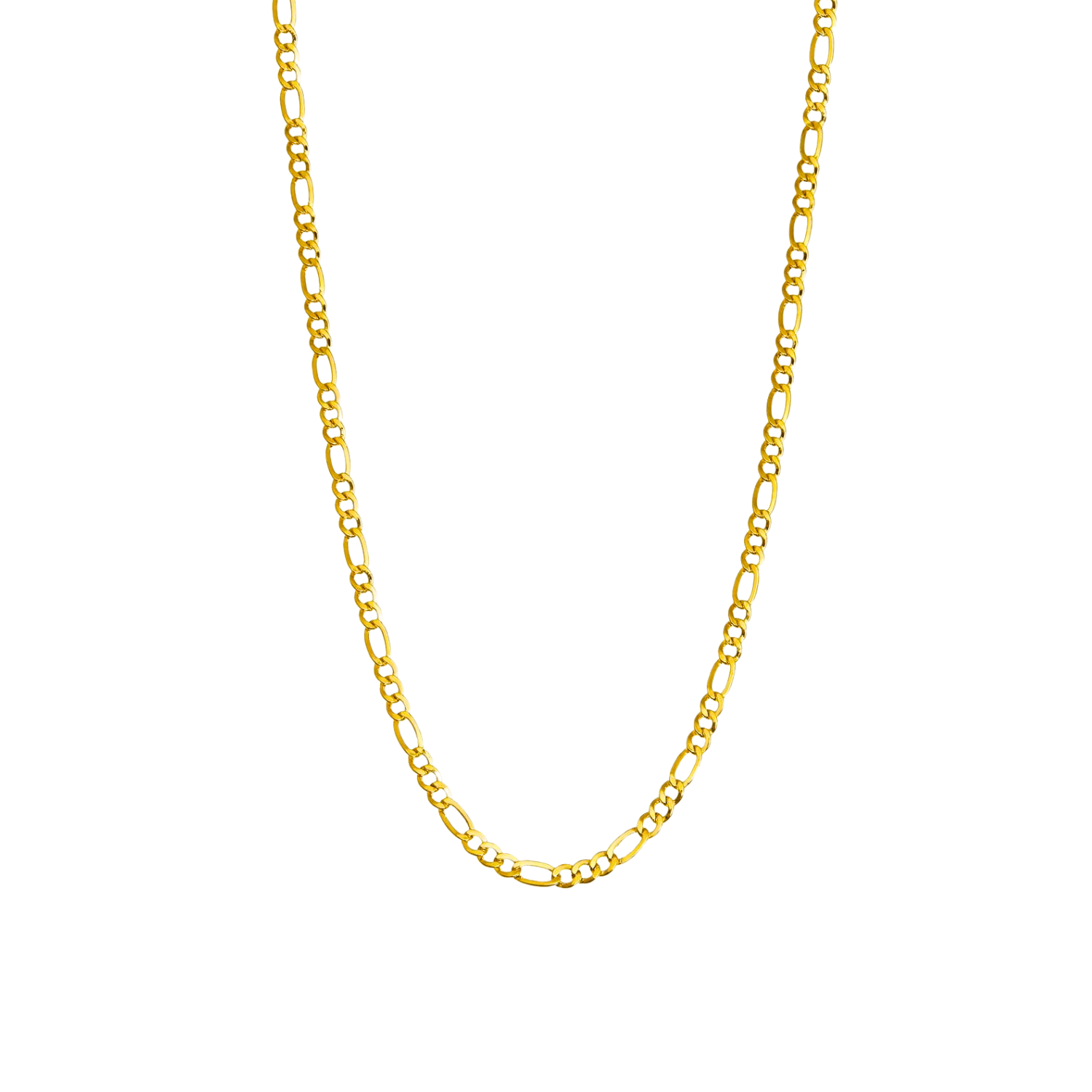 Spero London Women's Fine 14ct Solid Gold Large Figaro Chain Necklace