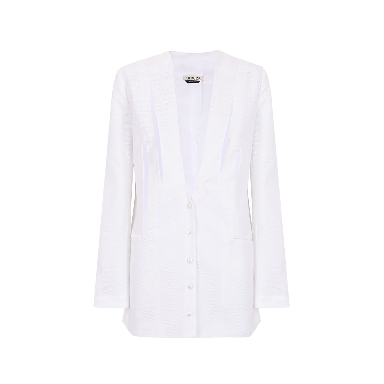 Women’s White & Ivory Organza Parker Blazer Extra Small Otrura