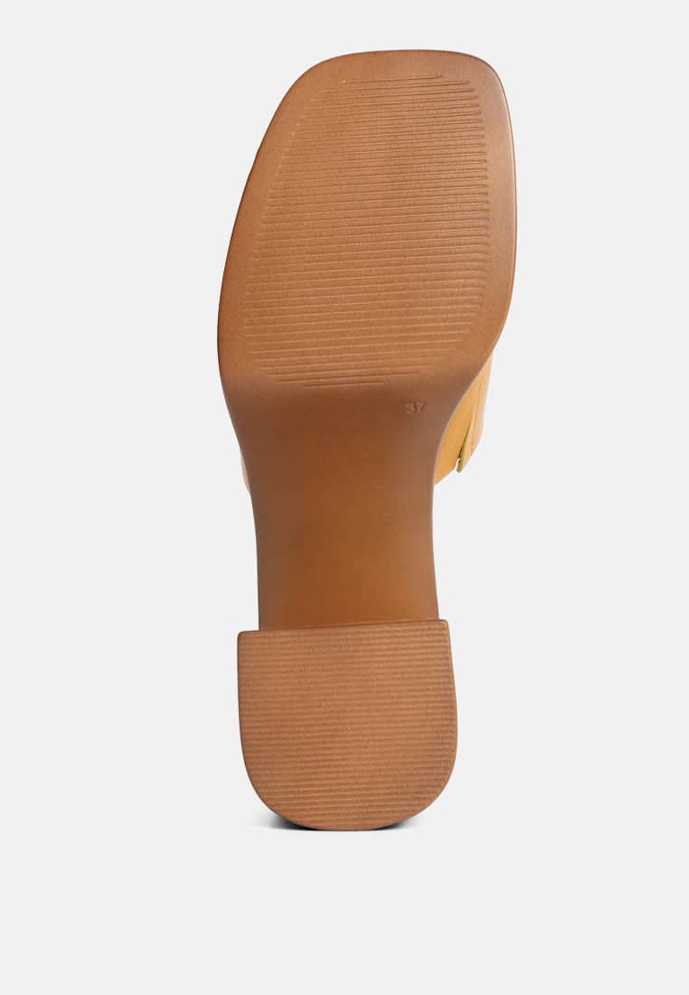 Brown block heel hot sale sandals