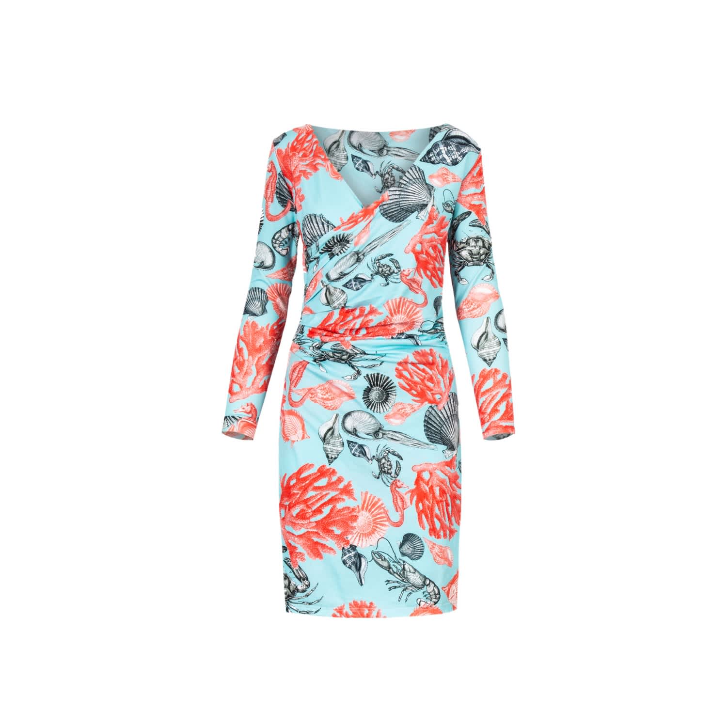 blue coral dress