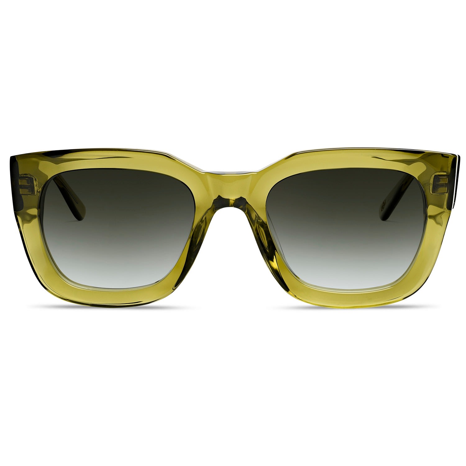 Men’s Green Dee Sunglasses Lime Crystal Cubo Eyewear London