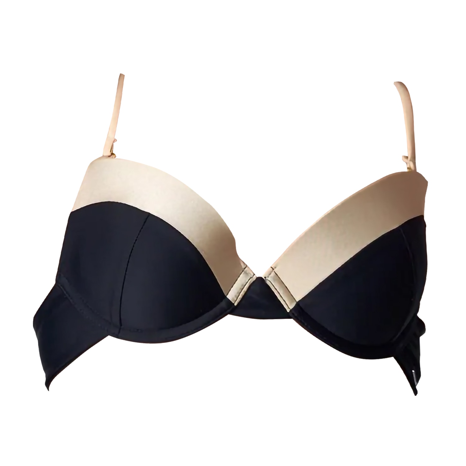 Women’s Claudia Bikini Top - Black With Gold Medium La Michaux