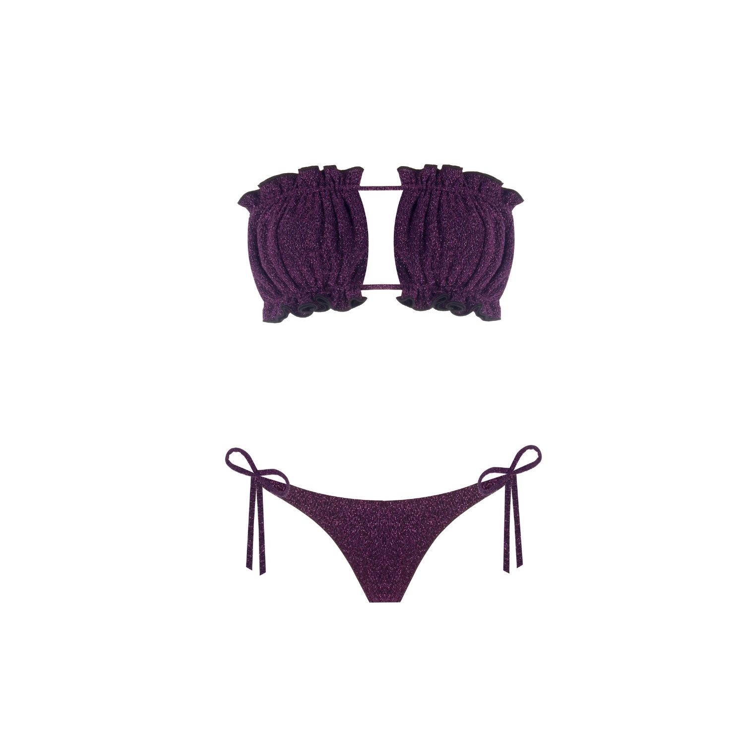 Nur Karaata Women's Pink / Purple Sun Sparkle Purple Bikini Set In Pink/purple