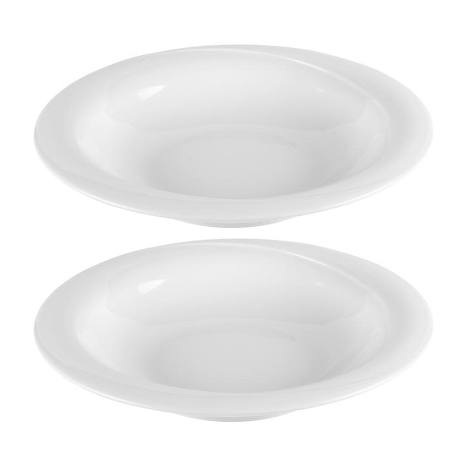 Turgla Home X-tanbul Porcelain Round White Porcelain Serving Bowl, Set Of Two