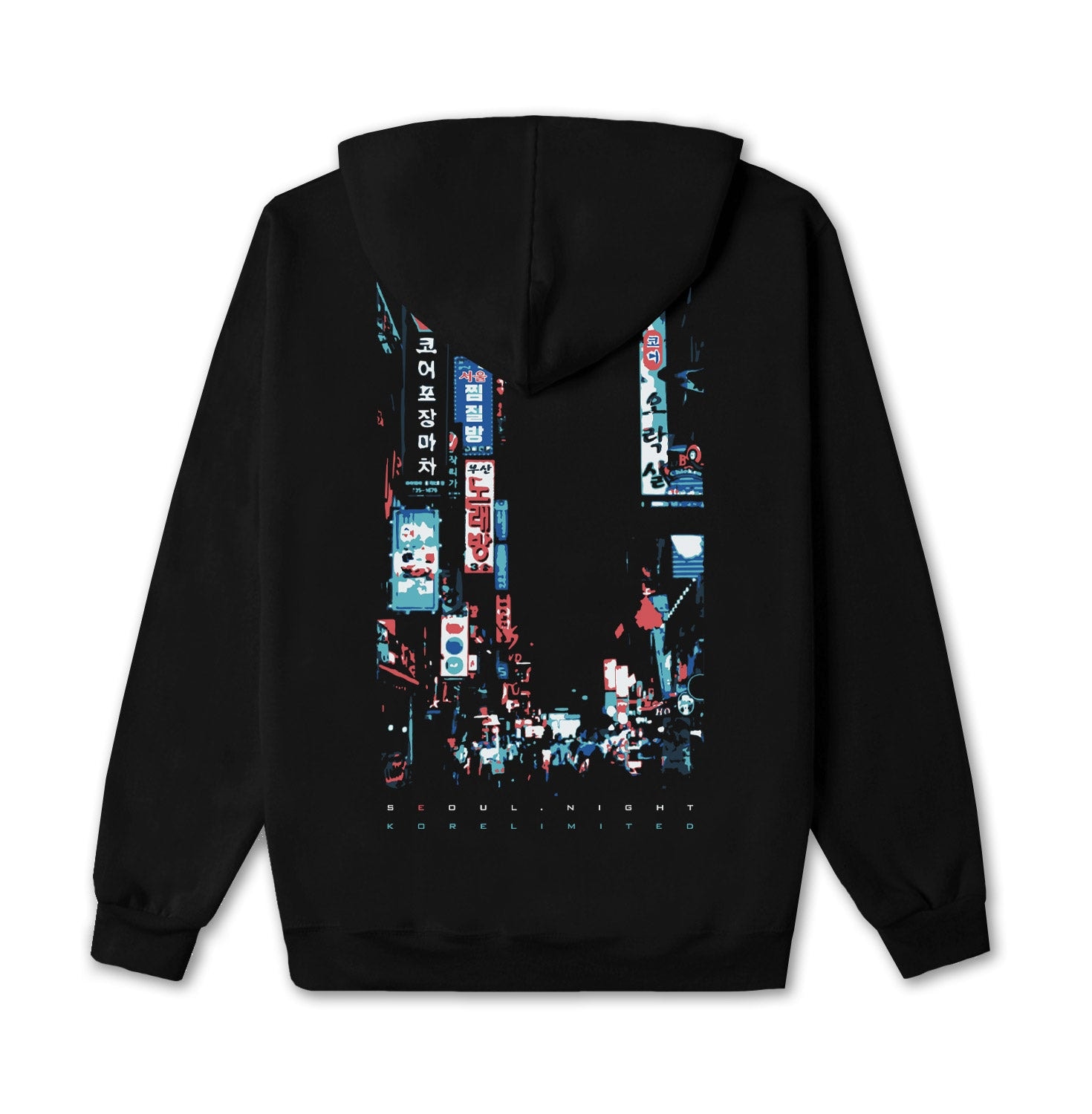 Korelimited Seoul Night Hoodie In Black In Black