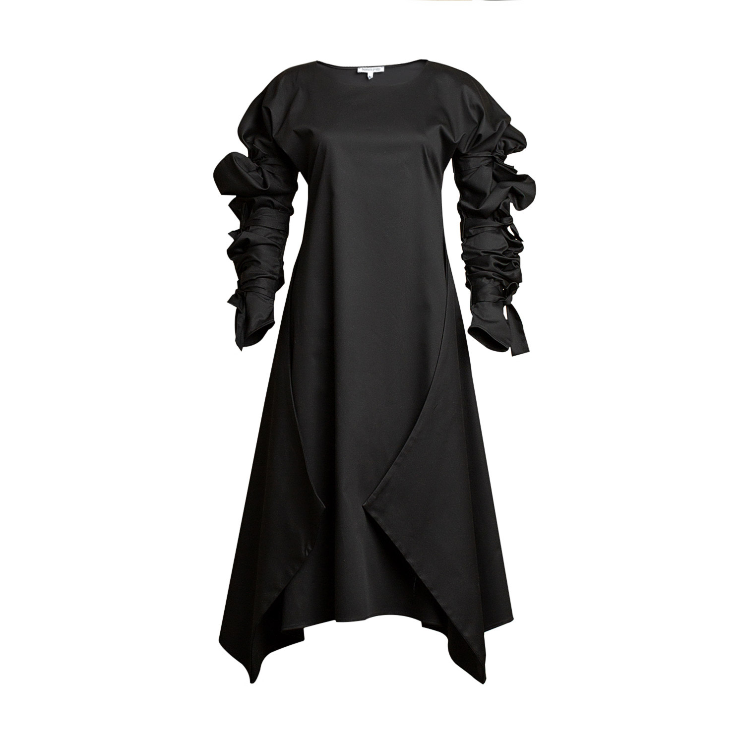 Women's Ribbon Wrapped Dress In Black | Large | Bianca Popp