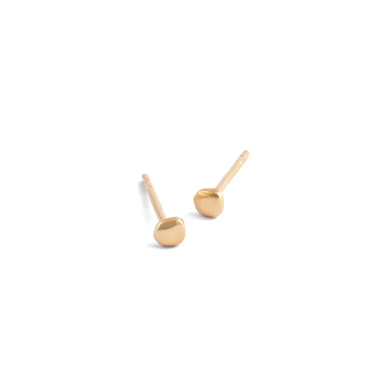 Women’s Gold Mini Organic Stud Earrings Buvy Jewellery