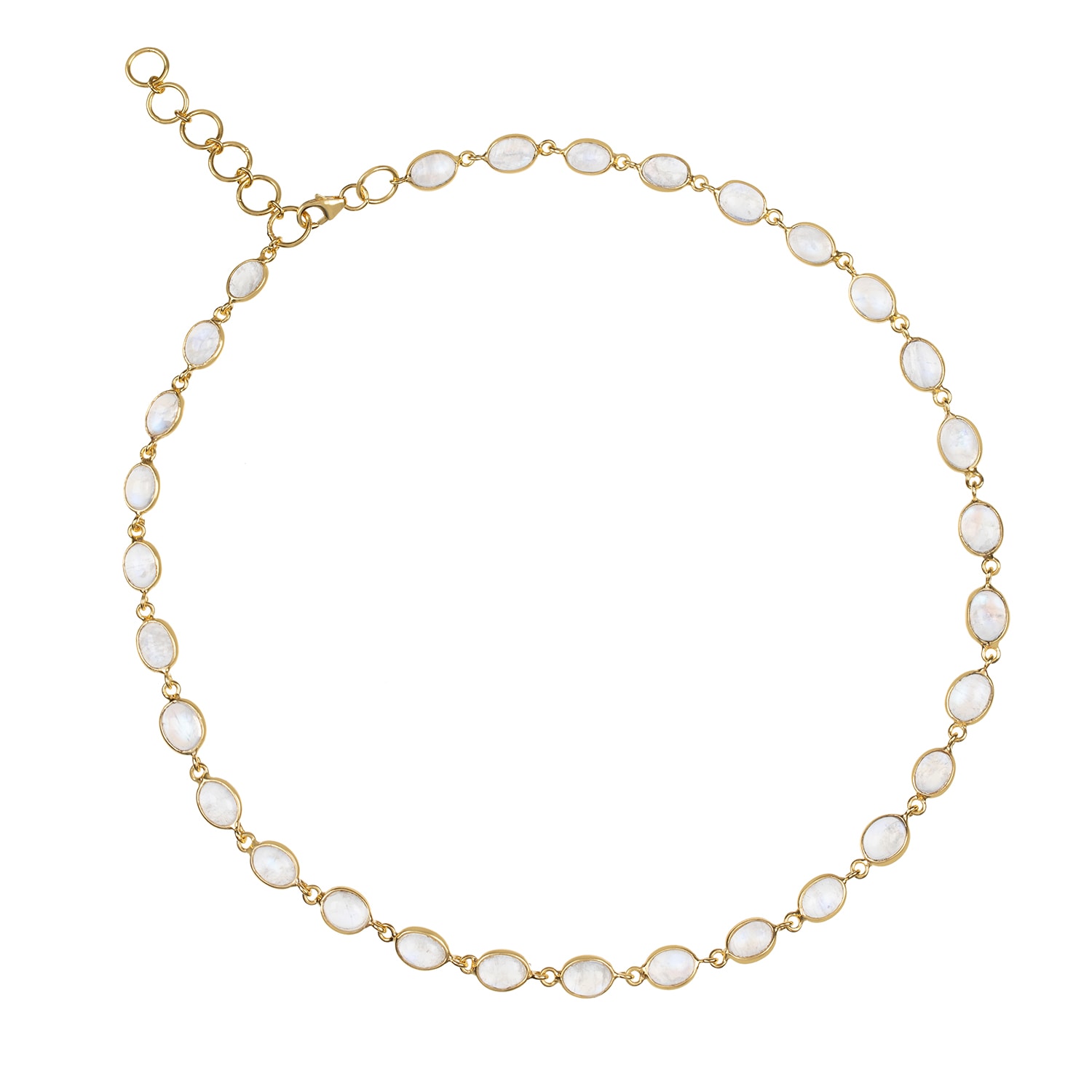 Amadeus Women's Luna Moonstone Gold Chain Necklace In Gray