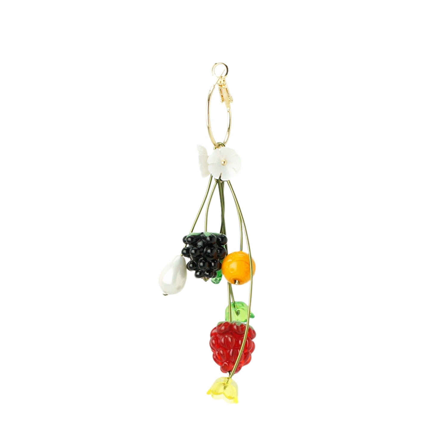 Women’s Very Berry Assorted Lampwork Glass Fruits And Flower Single Earring I’mmany London