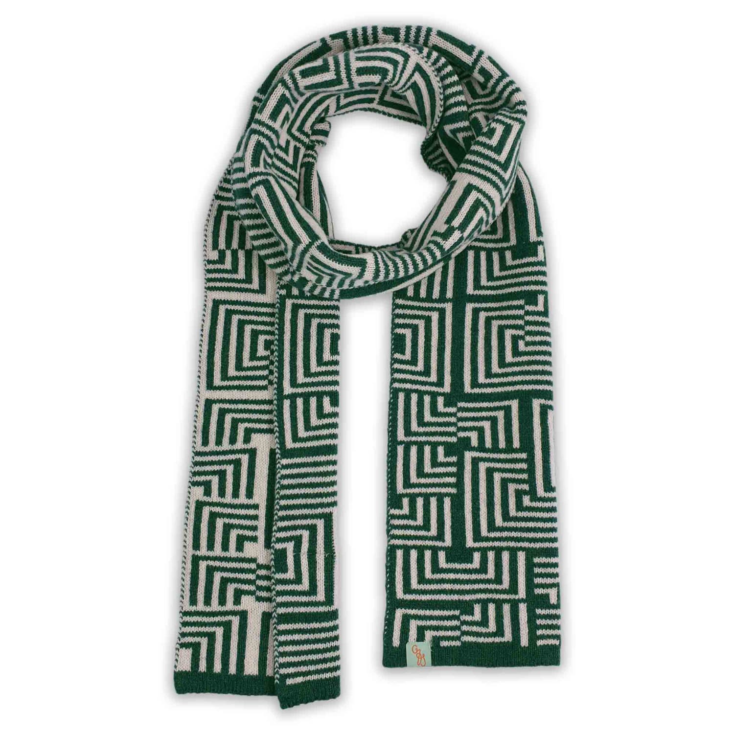 Women’s Scarves - Hownow - Cossack Green Otto & Spike