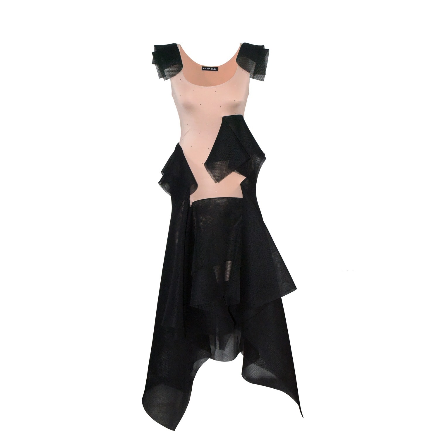 Laura Daili Women's Black / Neutrals Sculpted Grace Dress – Tall Fit In Black