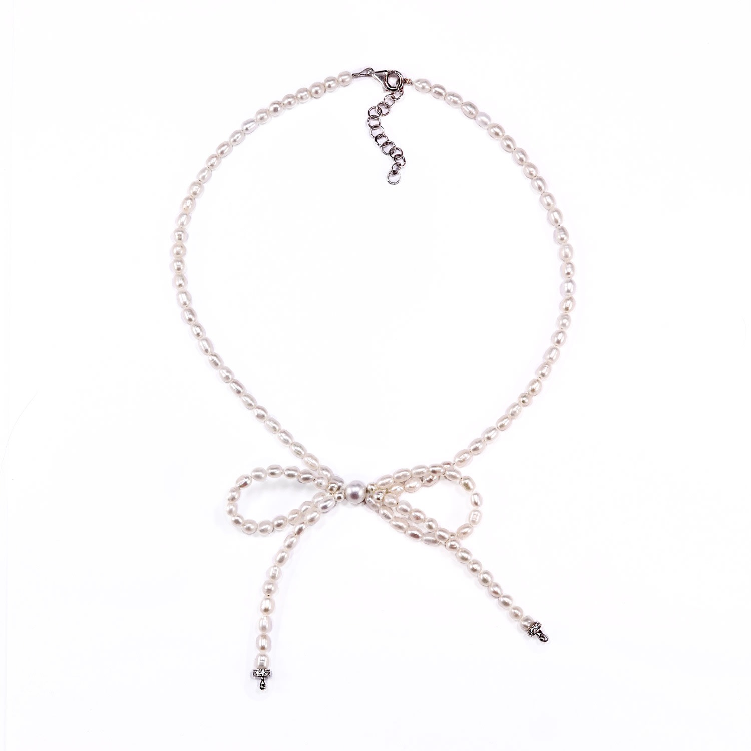 Mineralgems ✩ Studio Women's White Pearl Bow